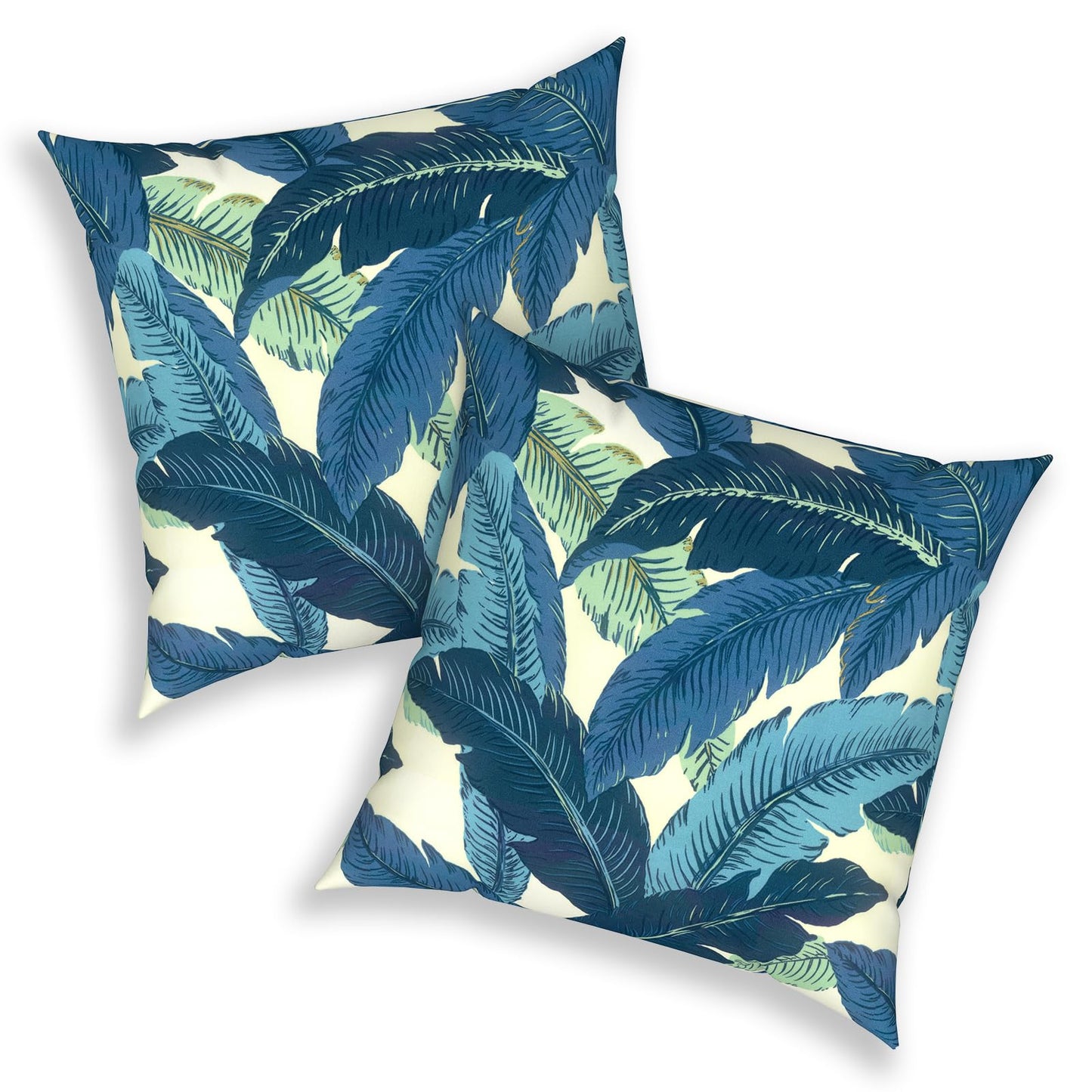Outdoor 20x20 Inch Throw Pillows with Inners, Square Pillows Decorative Set of 2 for Home Garden Furniture, Paisley Multi