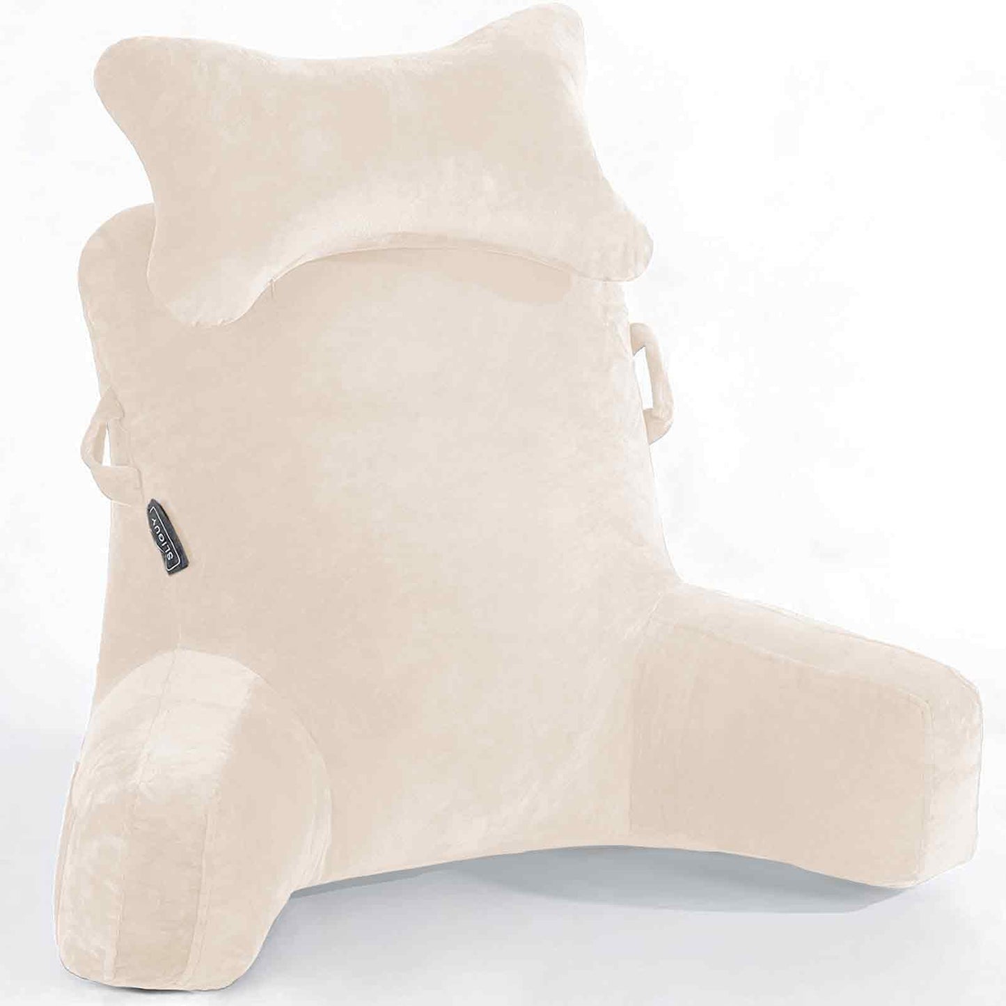 SLIGUY Reading Pillow Extra Large 31" Bed Rest Pillow with Detachable Neck Roll for Sitting in Bed or Couch Adult Back Pillow for Watching TV/Gaming/Relaxing