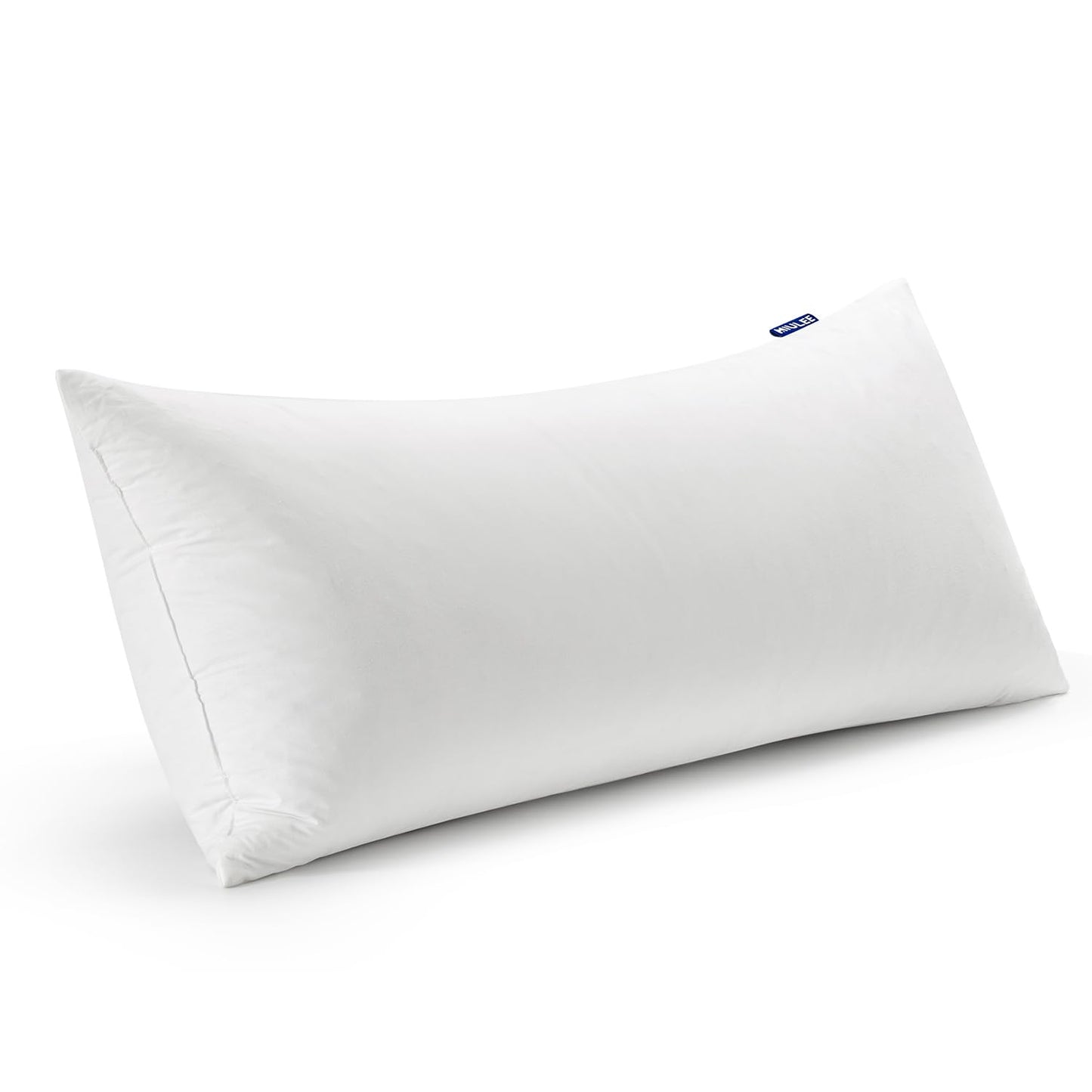 MIULEE 24x24 Euro Pillow Inserts, Set of 2 Down Feather Throw Pillows for Couch Sofa Bed, Decorative Fluffy Throw Pillow Inserts Cotton Fabric,White