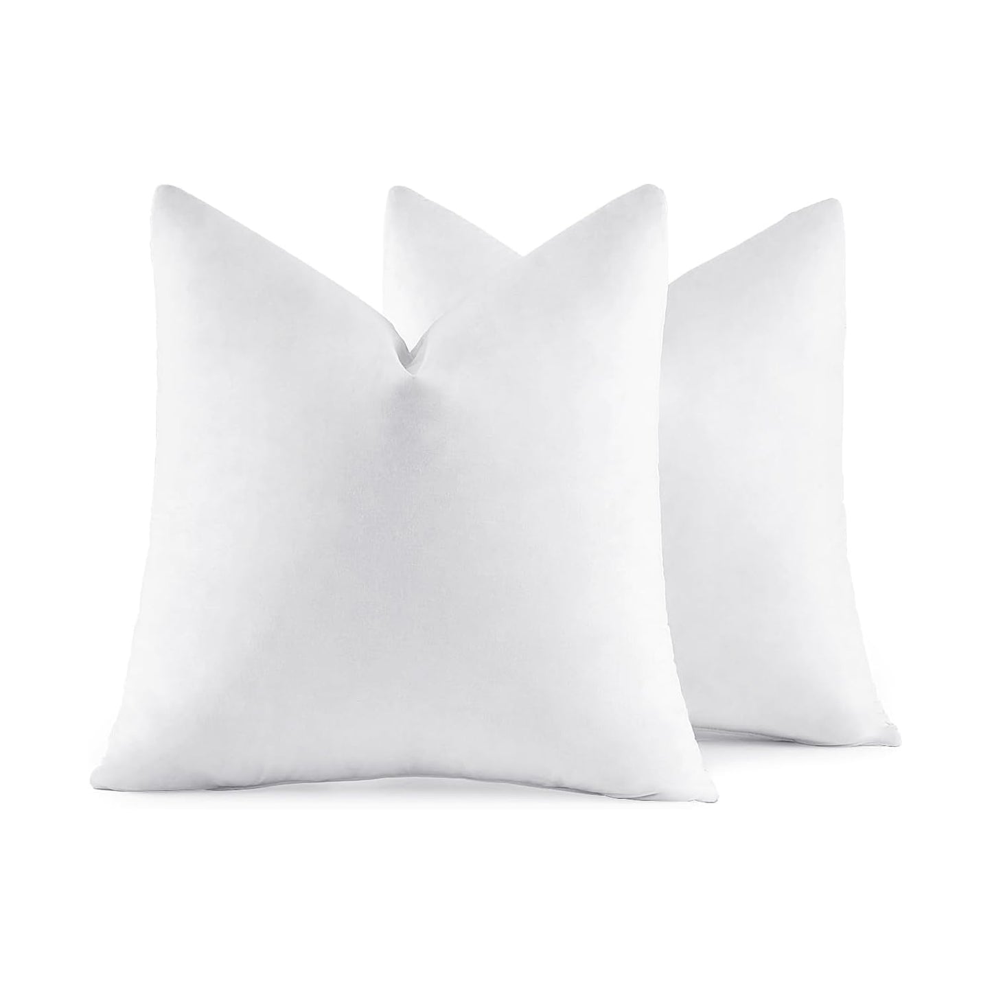 MIULEE Pillow Inserts 18x18 (Pack of 4,White), Down Feather Throw Pillow Inserts, Premium Fluffy Stuffer Throw Pillows Cotton Fabric for Sofa Bed Couch