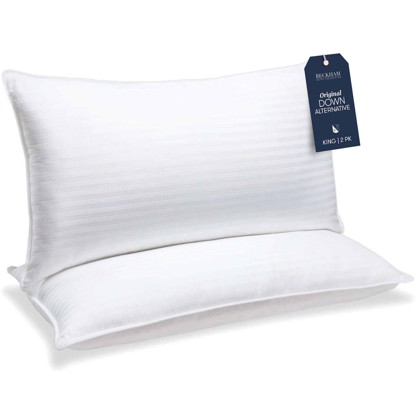 Beckham Hotel Collection Euro Size Throw Pillows (Set of 2), 26 x 26 Down Alternative Pillow Insert for Bed, Couch, and Sofa