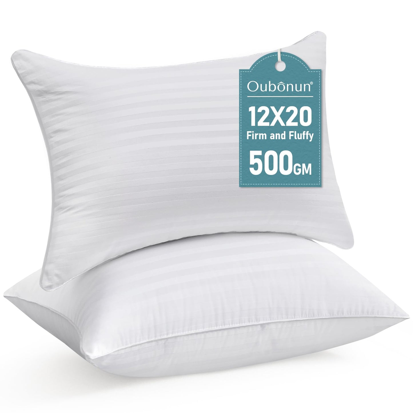 Oubonun 18 x 18 Throw Pillow Inserts, Firm and Fluffy Decorative Square Pillows for Couch Bed Sofa with Soft Cotton Cover White Cushion with Down Alternative Pack of 4