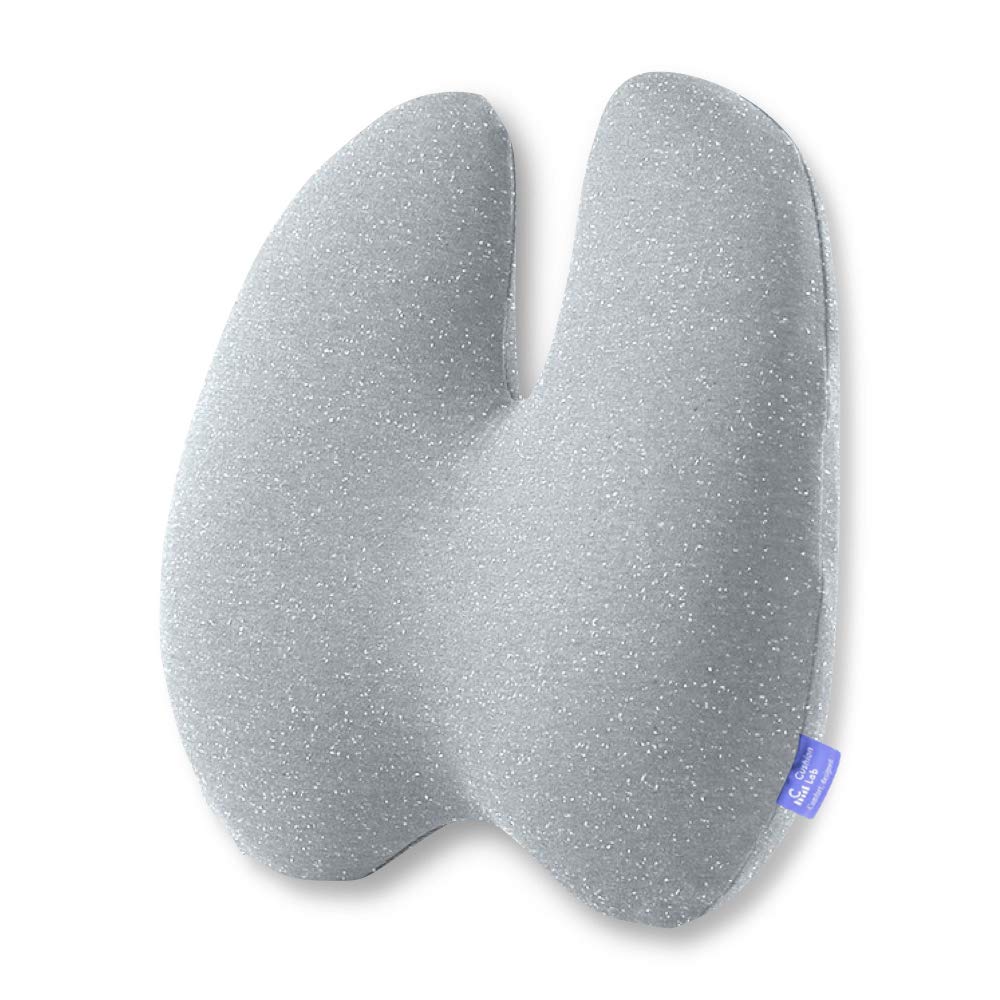 C CUSHION LAB Extra Dense Lumbar Pillow - Patented Ergonomic Multi-Region Firm Back Support for Lower Back Pain Relief - Lumbar Support Cushion with Strap for Office Chair, Car, Sofa, Plane - Black