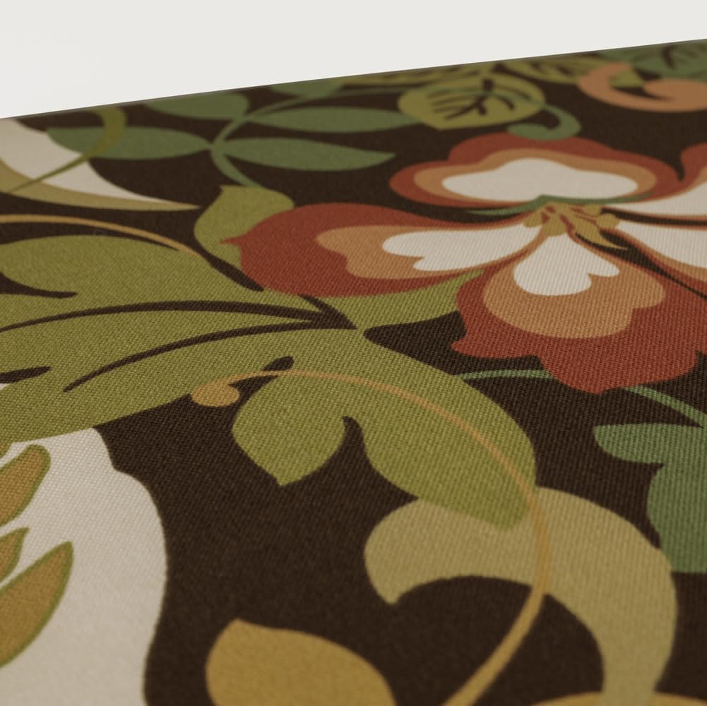 Pillow Perfect Floral Indoor/Outdoor Accent Throw Pillow, Plush Fill, Weather, and Fade Resistant, Large Throw - 18.5" x 18.5", Brown/Green Coventry, 2 Count