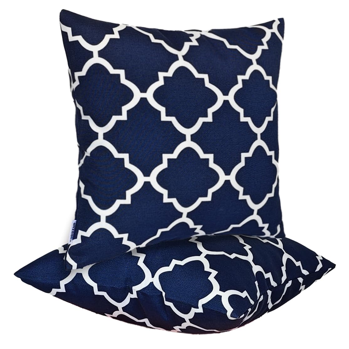 JMGBird Outdoor Throw Pillows Waterproof Outdoor Pillow Covers with Inserts | Outdoor Pillows with Inserts - 18x18 Waterproof Throw Pillows for Patio Furniture, Navy Blue Sunflower Decorative Cushions