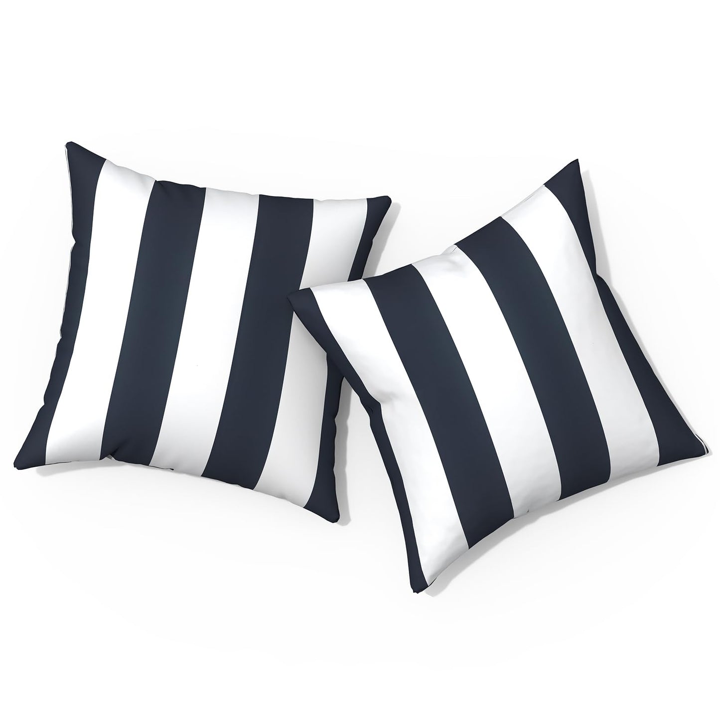 Outdoor Pillows for Patio Furniture 18x18 inch, Square Outdoor Throw Pillows with Inserts, Decorative Toss Pillows for Garden Couch Home Sofa Office Chair, Pack of 2, Clemens Noir Pink