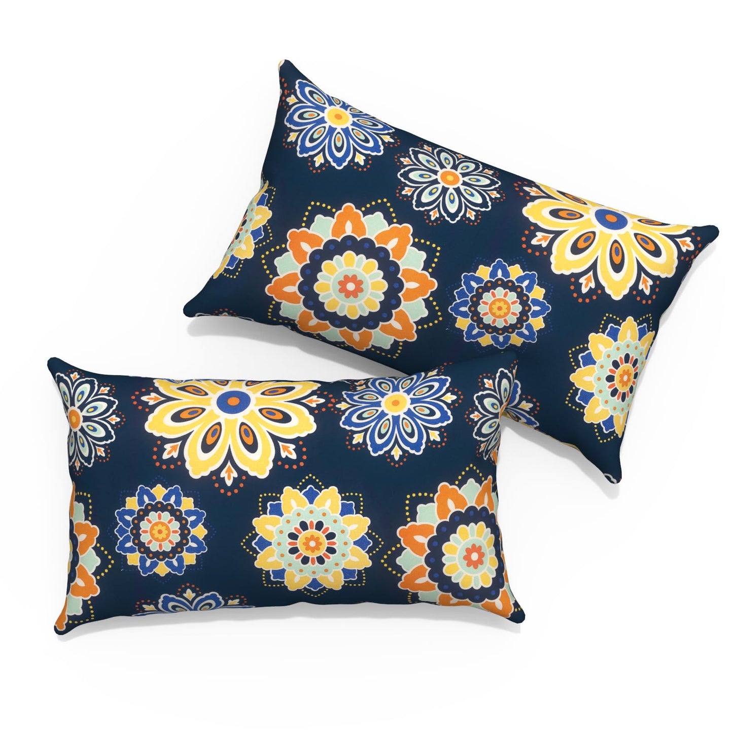 Outdoor Pillows for Patio Furniture 18x18 inch, Square Outdoor Throw Pillows with Inserts, Decorative Toss Pillows for Garden Couch Home Sofa Office Chair, Pack of 2, Clemens Noir Pink