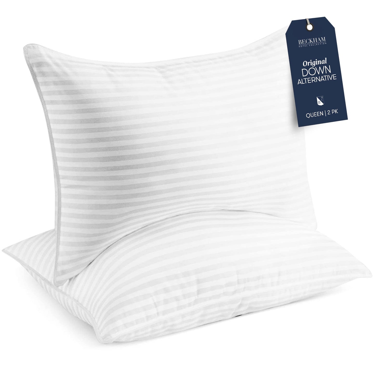 Beckham Hotel Collection Euro Size Throw Pillows (Set of 2), 26 x 26 Down Alternative Pillow Insert for Bed, Couch, and Sofa
