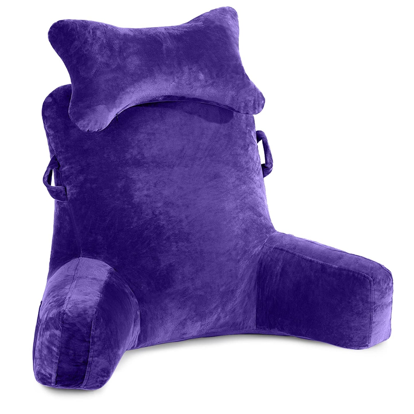 SLIGUY Reading Pillow Extra Large 31" Bed Rest Pillow with Detachable Neck Roll for Sitting in Bed or Couch Adult Back Pillow for Watching TV/Gaming/Relaxing