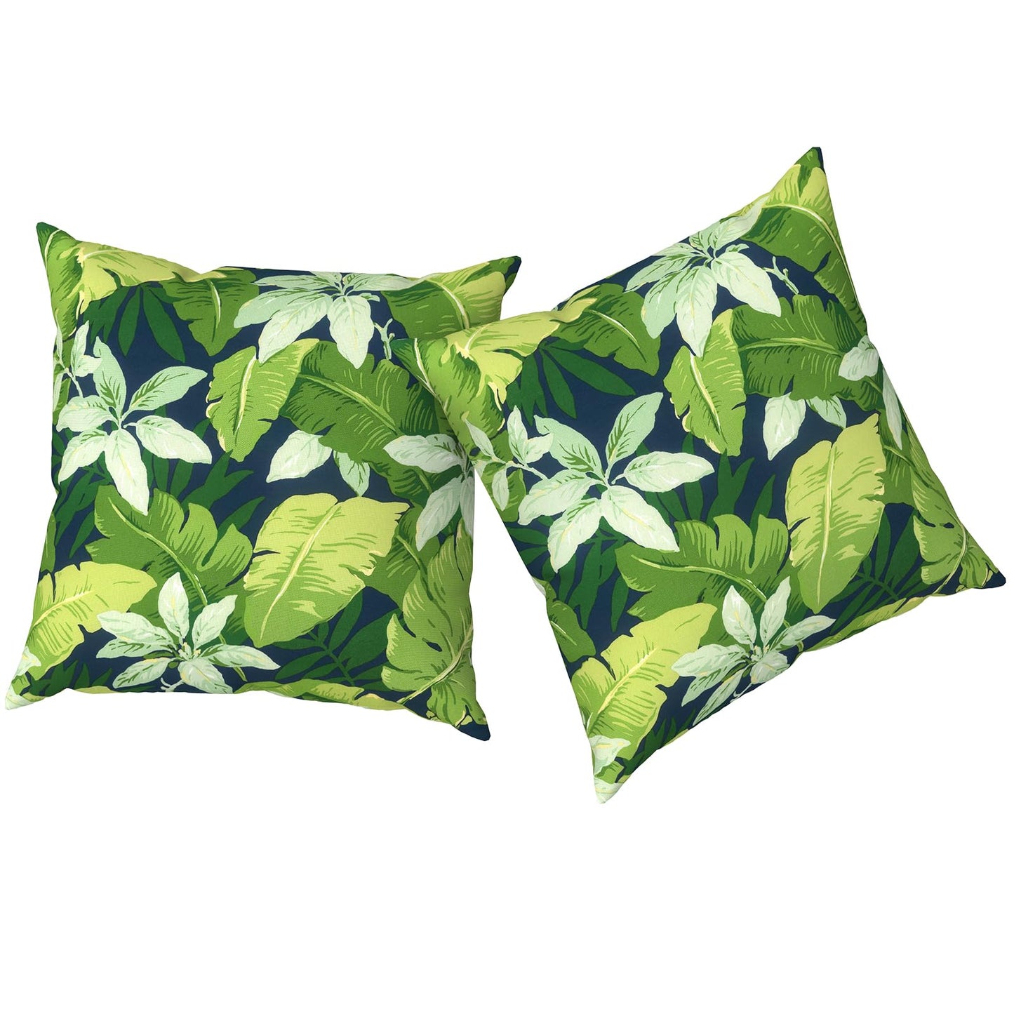 Outdoor Pillows for Patio Furniture 18x18 inch, Square Outdoor Throw Pillows with Inserts, Decorative Toss Pillows for Garden Couch Home Sofa Office Chair, Pack of 2, Clemens Noir Pink
