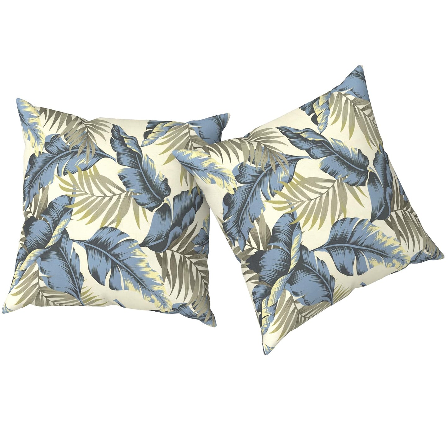Outdoor Pillows for Patio Furniture 18x18 inch, Square Outdoor Throw Pillows with Inserts, Decorative Toss Pillows for Garden Couch Home Sofa Office Chair, Pack of 2, Clemens Noir Pink