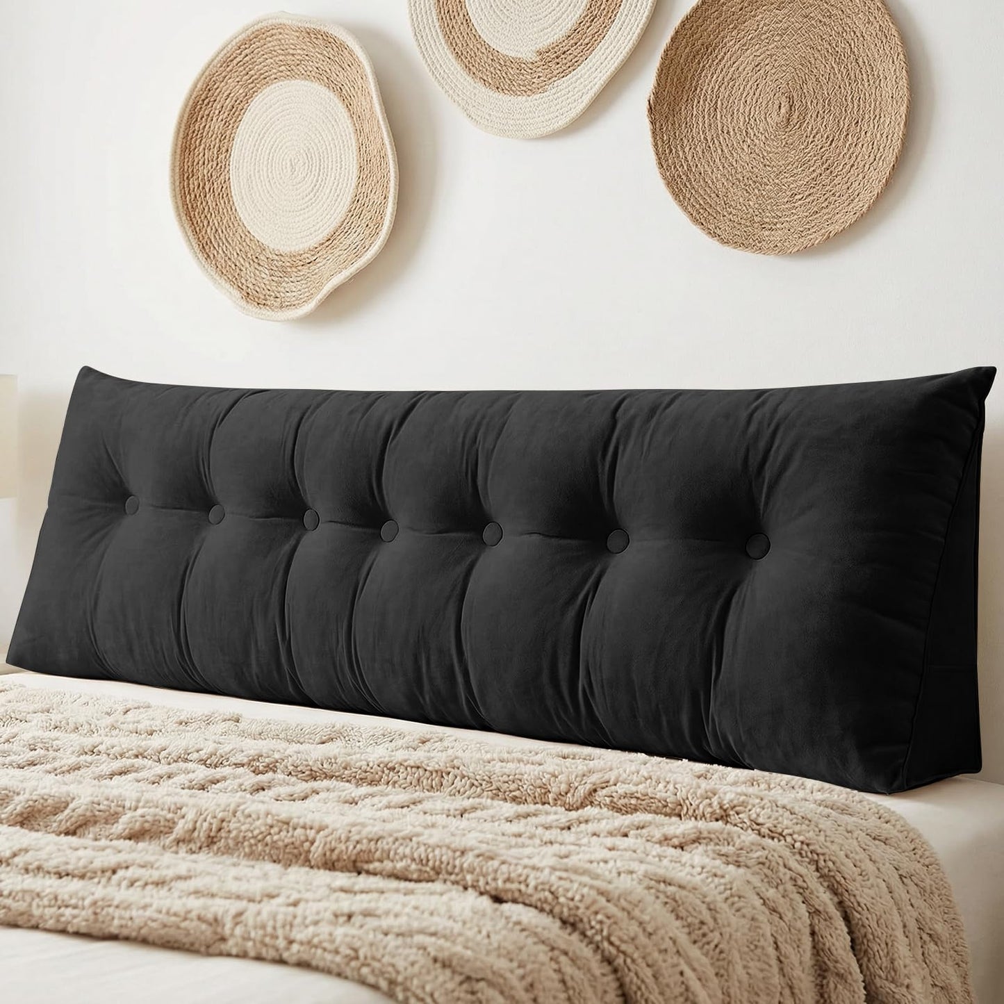 Triangular Wedge Reading Support Headboard Pillow with Removable Cover