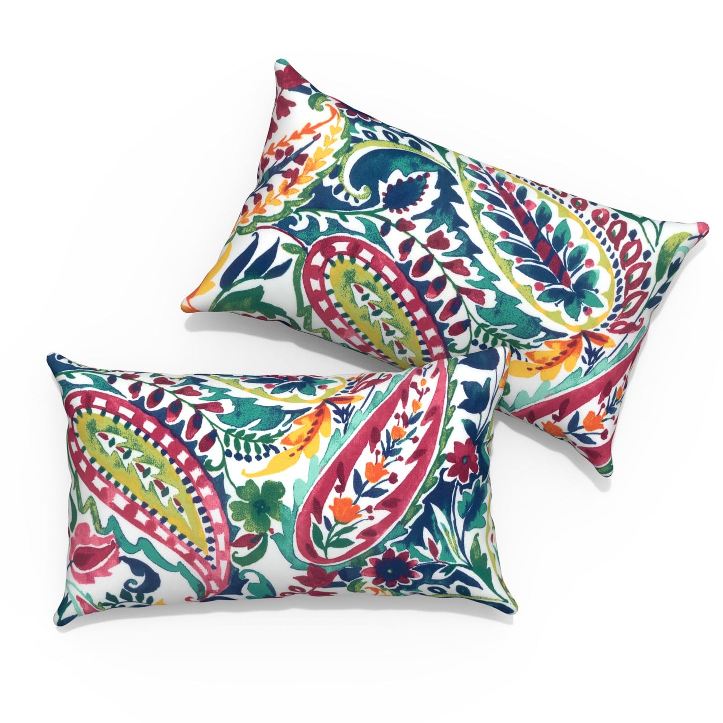 Outdoor Pillows for Patio Furniture 18x18 inch, Square Outdoor Throw Pillows with Inserts, Decorative Toss Pillows for Garden Couch Home Sofa Office Chair, Pack of 2, Clemens Noir Pink