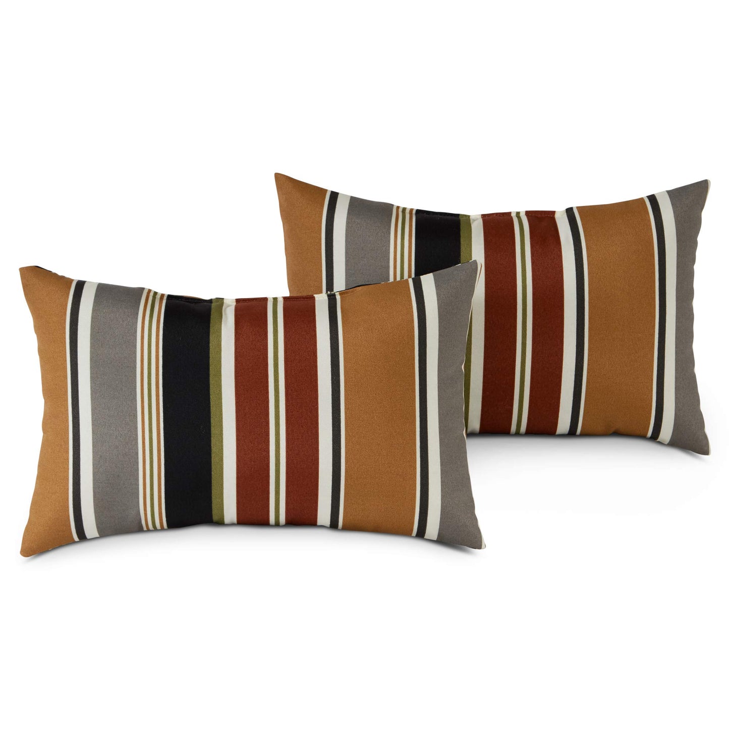 Greendale Home Fashions 2-Pack Outdoor 19x12 inch Rectangle Decorative Throw Pillow, Stars