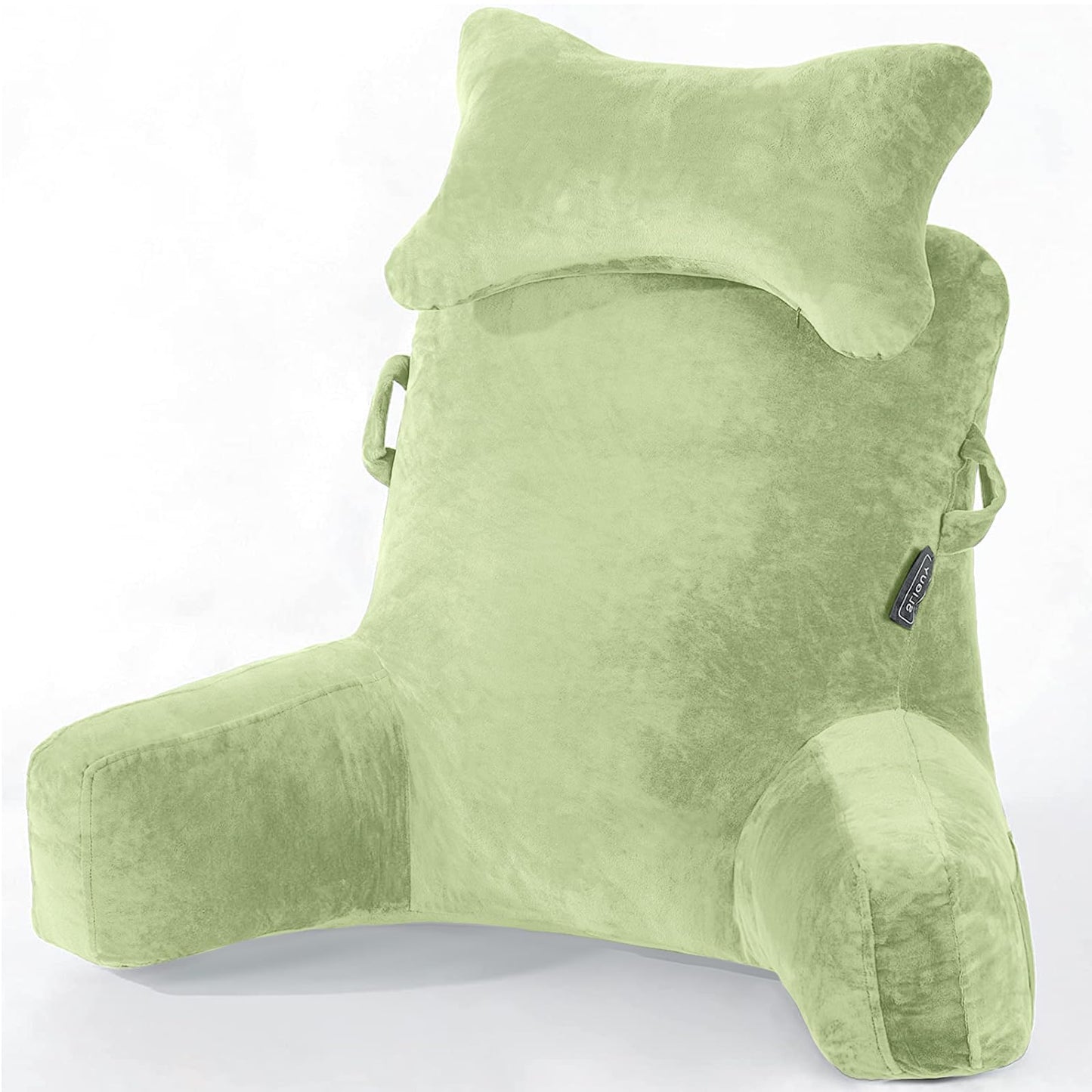 SLIGUY Reading Pillow Extra Large 31" Bed Rest Pillow with Detachable Neck Roll for Sitting in Bed or Couch Adult Back Pillow for Watching TV/Gaming/Relaxing