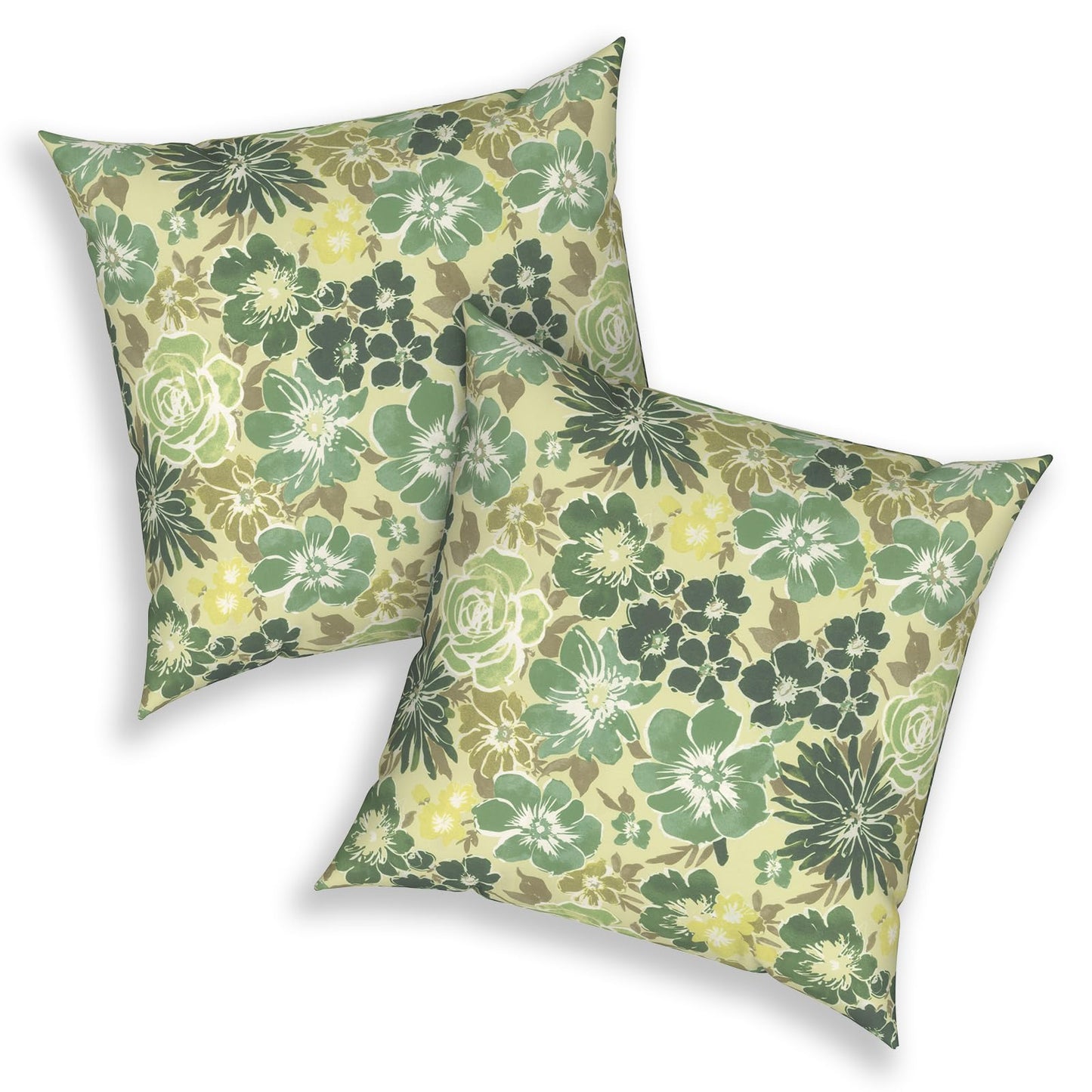 Outdoor 20x20 Inch Throw Pillows with Inners, Square Pillows Decorative Set of 2 for Home Garden Furniture, Paisley Multi
