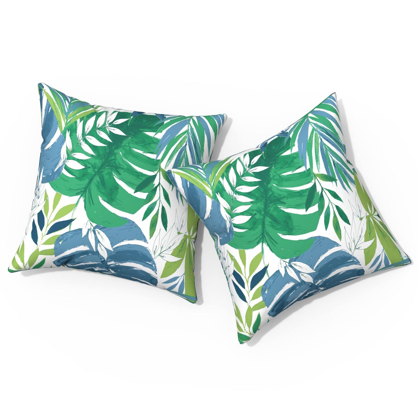 Outdoor Pillows for Patio Furniture 18x18 inch, Square Outdoor Throw Pillows with Inserts, Decorative Toss Pillows for Garden Couch Home Sofa Office Chair, Pack of 2, Clemens Noir Pink