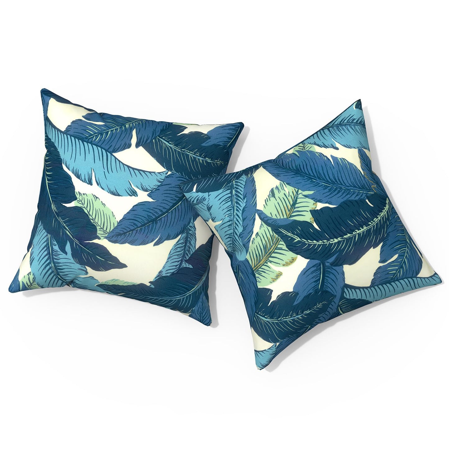Outdoor Pillows for Patio Furniture 18x18 inch, Square Outdoor Throw Pillows with Inserts, Decorative Toss Pillows for Garden Couch Home Sofa Office Chair, Pack of 2, Clemens Noir Pink