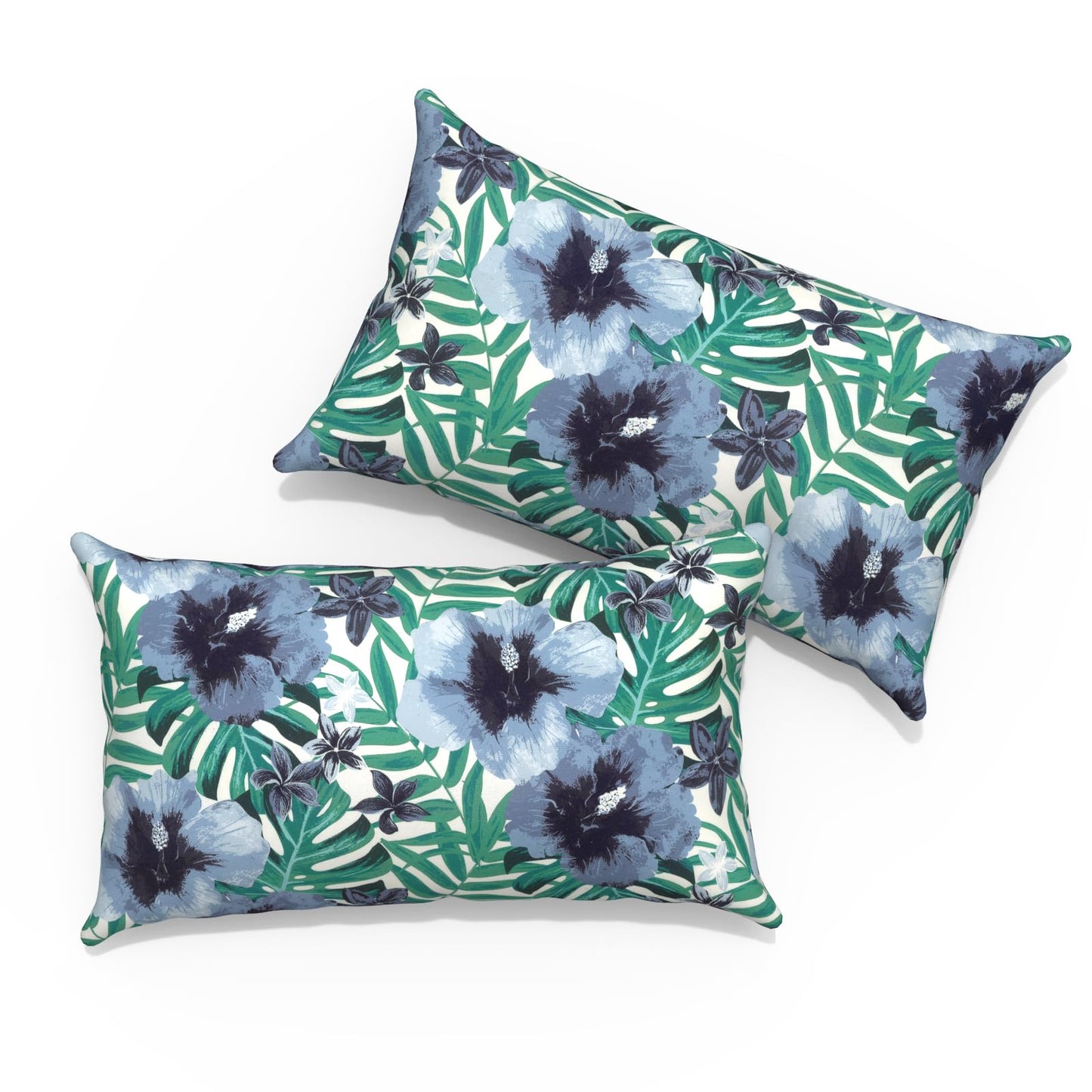 Outdoor Pillows for Patio Furniture 18x18 inch, Square Outdoor Throw Pillows with Inserts, Decorative Toss Pillows for Garden Couch Home Sofa Office Chair, Pack of 2, Clemens Noir Pink