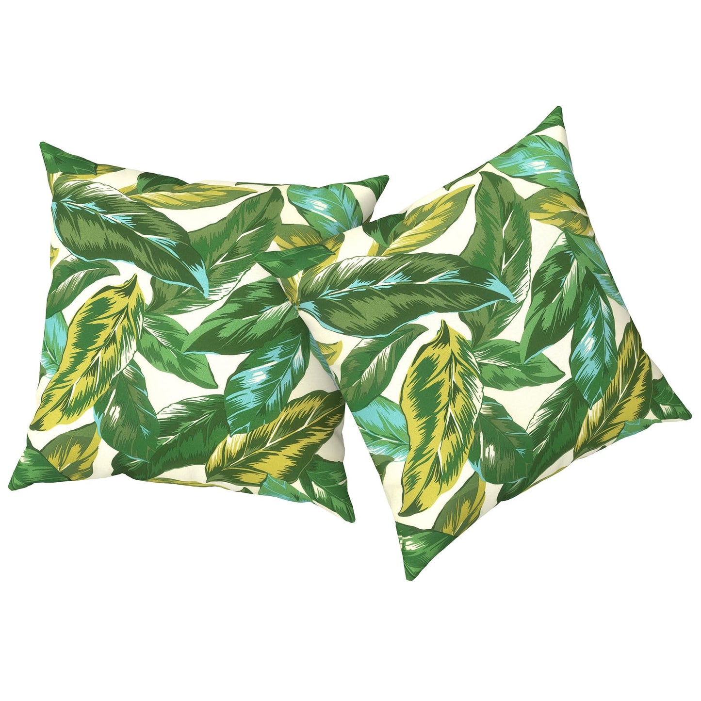 Outdoor Pillows for Patio Furniture 18x18 inch, Square Outdoor Throw Pillows with Inserts, Decorative Toss Pillows for Garden Couch Home Sofa Office Chair, Pack of 2, Clemens Noir Pink