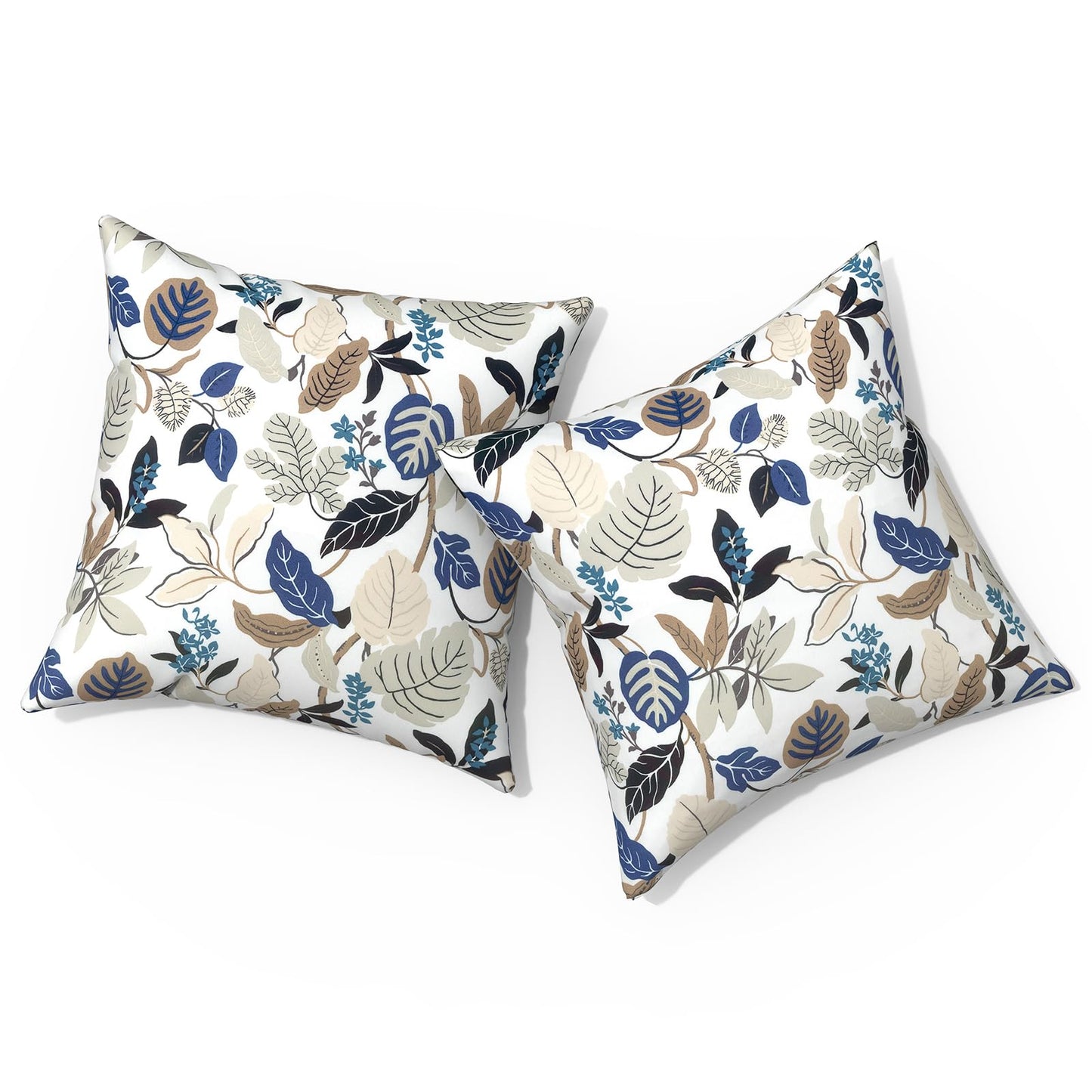 Outdoor Pillows for Patio Furniture 18x18 inch, Square Outdoor Throw Pillows with Inserts, Decorative Toss Pillows for Garden Couch Home Sofa Office Chair, Pack of 2, Clemens Noir Pink