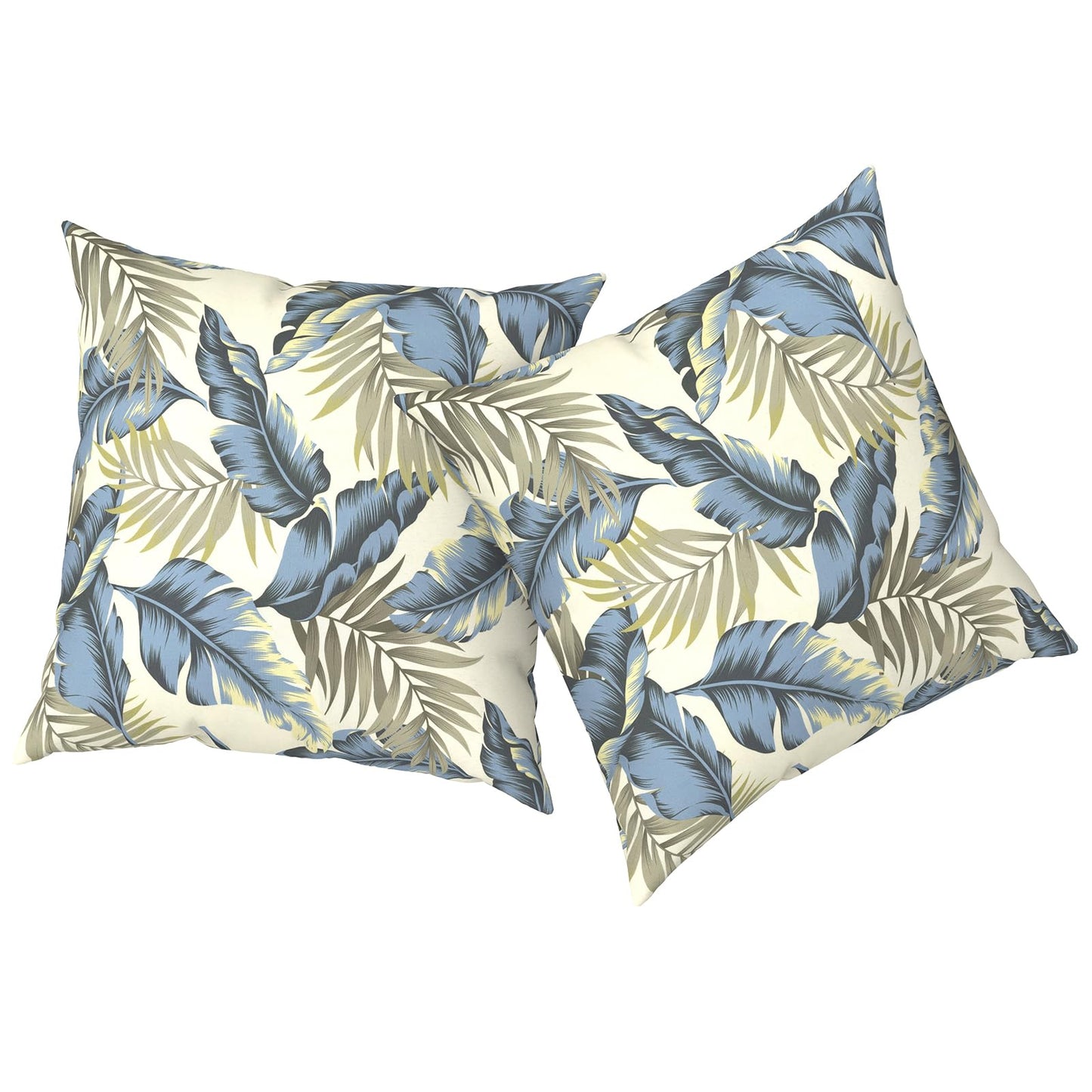 Outdoor Pillows for Patio Furniture 18x18 inch, Square Outdoor Throw Pillows with Inserts, Decorative Toss Pillows for Garden Couch Home Sofa Office Chair, Pack of 2, Clemens Noir Pink