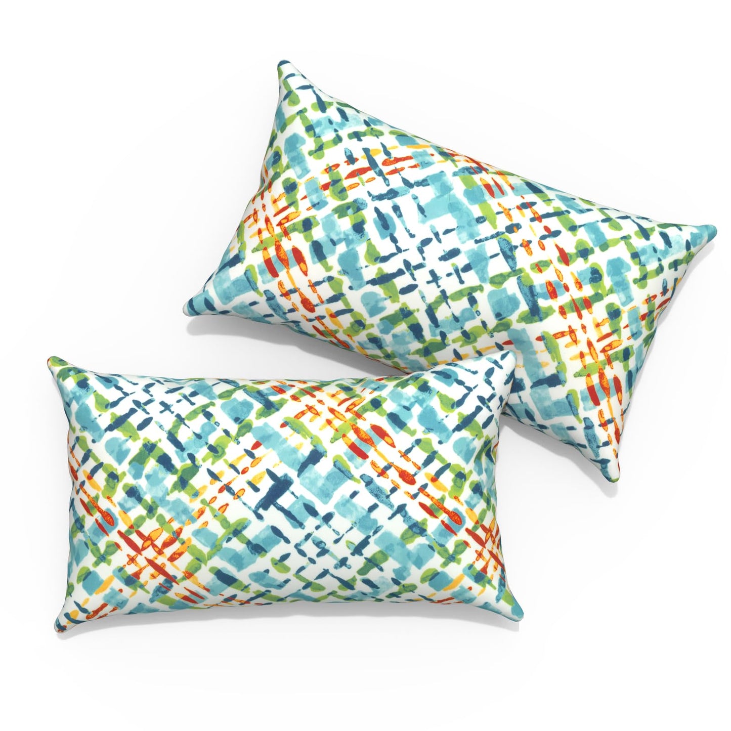 Outdoor Pillows for Patio Furniture 18x18 inch, Square Outdoor Throw Pillows with Inserts, Decorative Toss Pillows for Garden Couch Home Sofa Office Chair, Pack of 2, Clemens Noir Pink