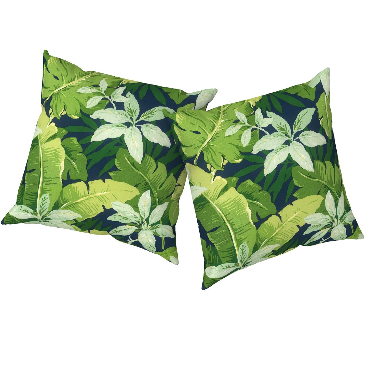 Outdoor Pillows for Patio Furniture 18x18 inch, Square Outdoor Throw Pillows with Inserts, Decorative Toss Pillows for Garden Couch Home Sofa Office Chair, Pack of 2, Clemens Noir Pink