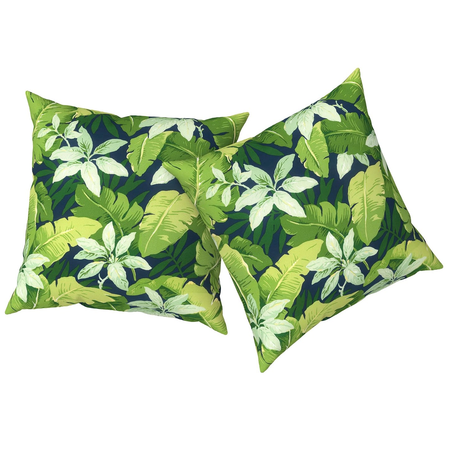 Outdoor Pillows for Patio Furniture 18x18 inch, Square Outdoor Throw Pillows with Inserts, Decorative Toss Pillows for Garden Couch Home Sofa Office Chair, Pack of 2, Clemens Noir Pink