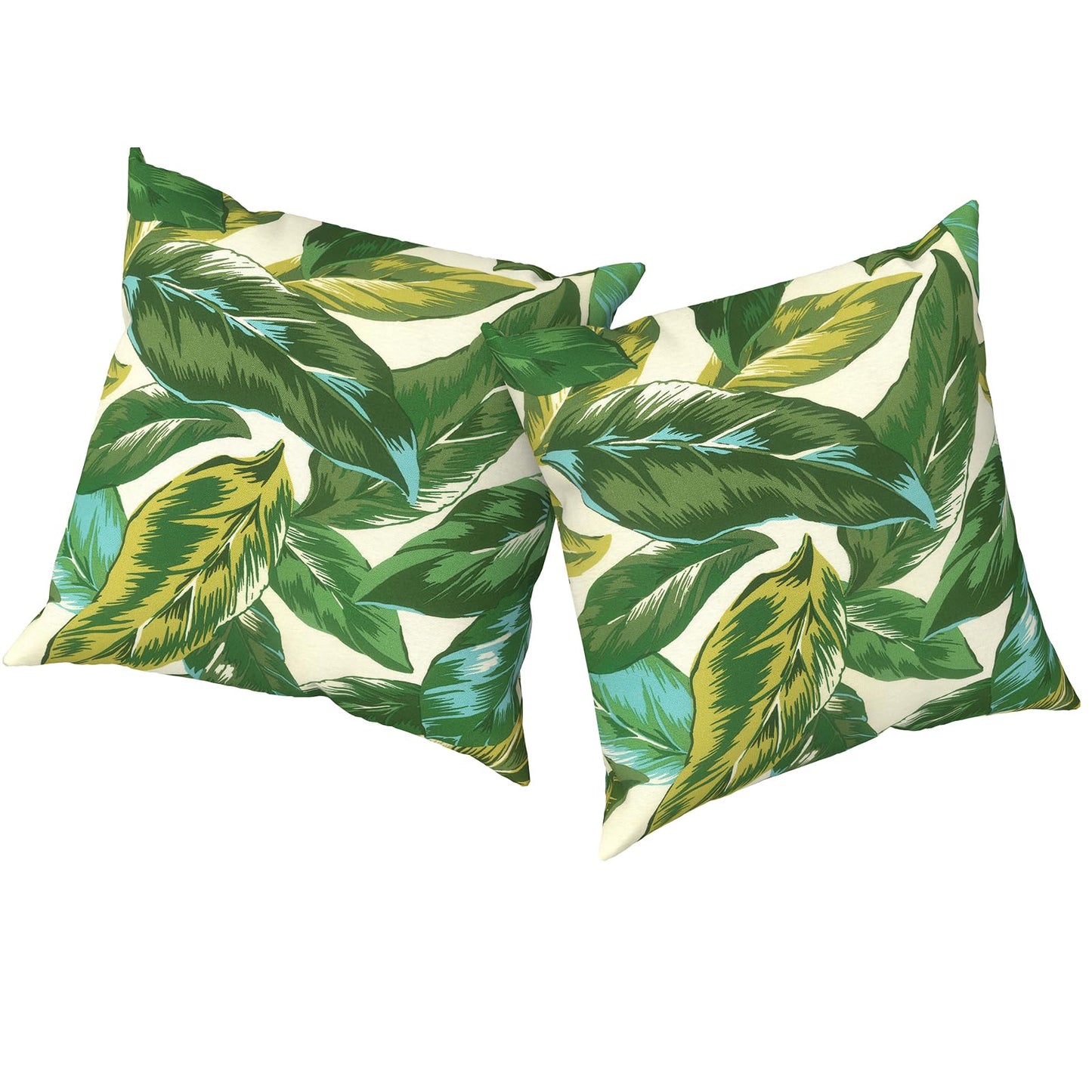 Outdoor Pillows for Patio Furniture 18x18 inch, Square Outdoor Throw Pillows with Inserts, Decorative Toss Pillows for Garden Couch Home Sofa Office Chair, Pack of 2, Clemens Noir Pink