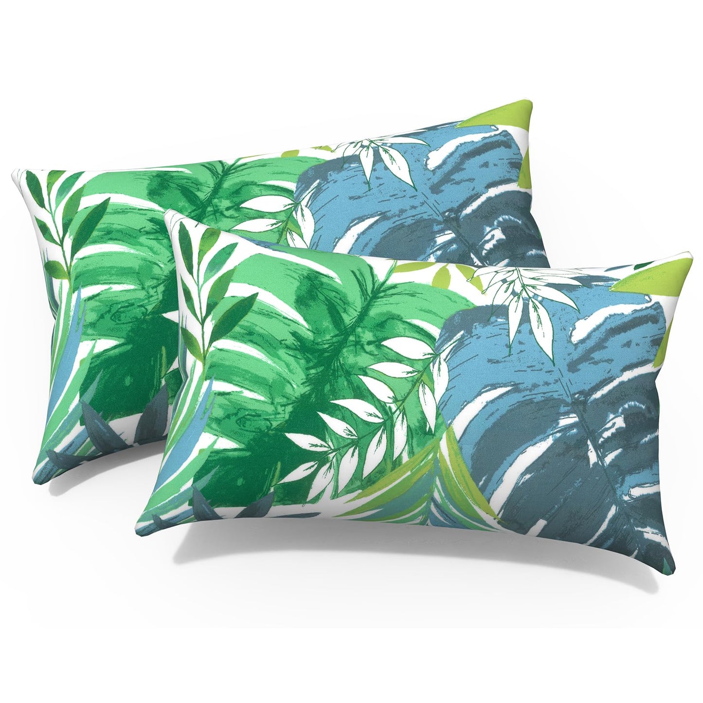 Outdoor 20x20 Inch Throw Pillows with Inners, Square Pillows Decorative Set of 2 for Home Garden Furniture, Paisley Multi