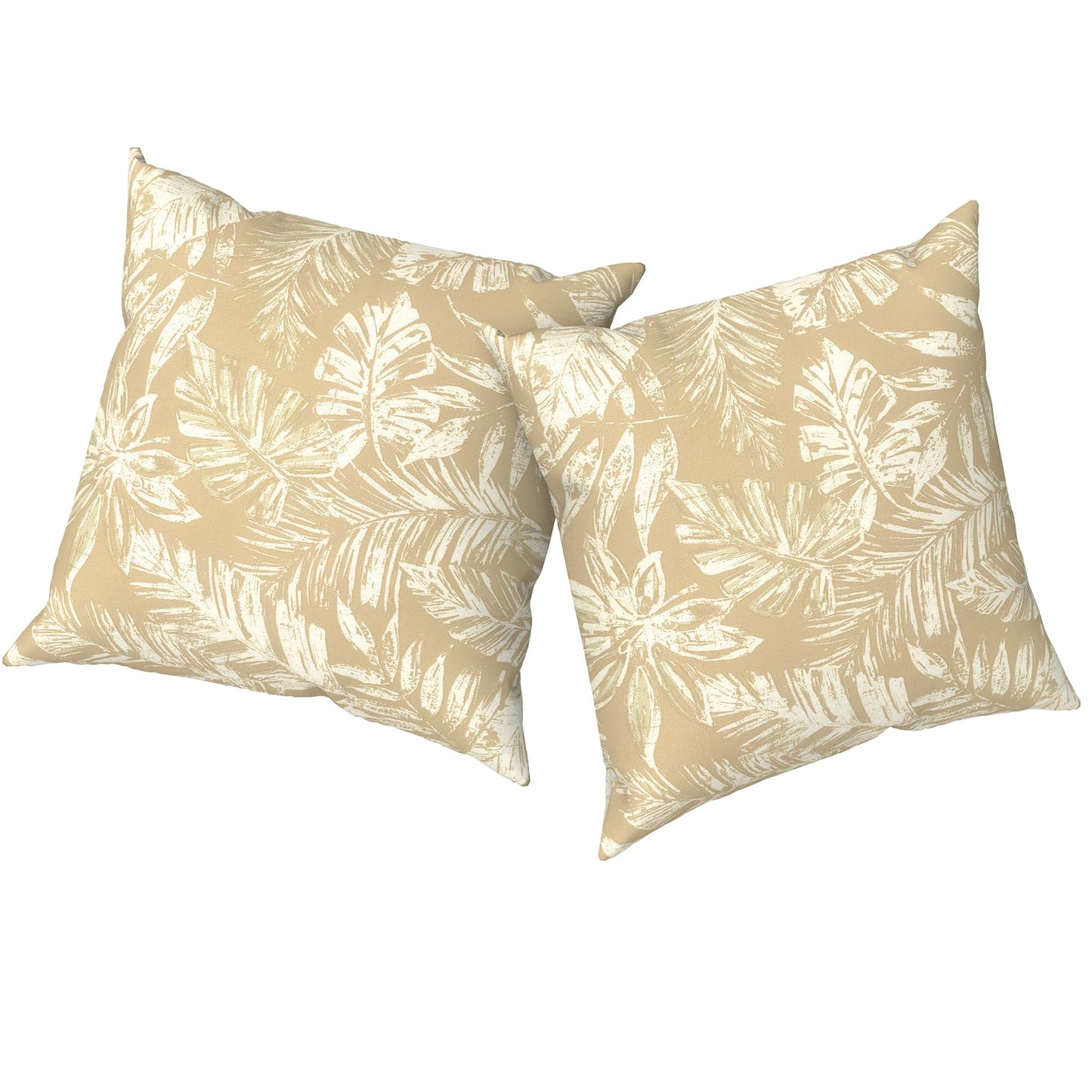 Outdoor Pillows for Patio Furniture 18x18 inch, Square Outdoor Throw Pillows with Inserts, Decorative Toss Pillows for Garden Couch Home Sofa Office Chair, Pack of 2, Clemens Noir Pink
