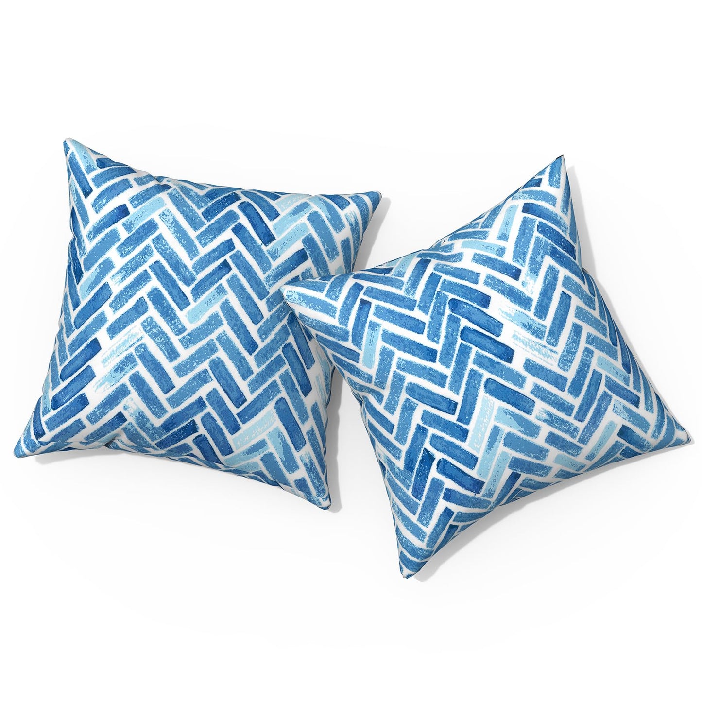 Outdoor Pillows for Patio Furniture 18x18 inch, Square Outdoor Throw Pillows with Inserts, Decorative Toss Pillows for Garden Couch Home Sofa Office Chair, Pack of 2, Clemens Noir Pink
