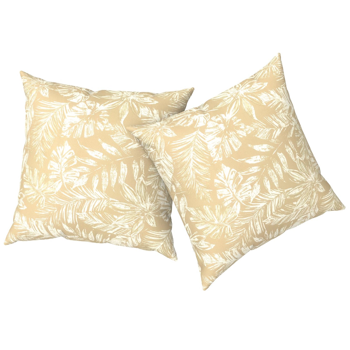 Outdoor Pillows for Patio Furniture 18x18 inch, Square Outdoor Throw Pillows with Inserts, Decorative Toss Pillows for Garden Couch Home Sofa Office Chair, Pack of 2, Clemens Noir Pink