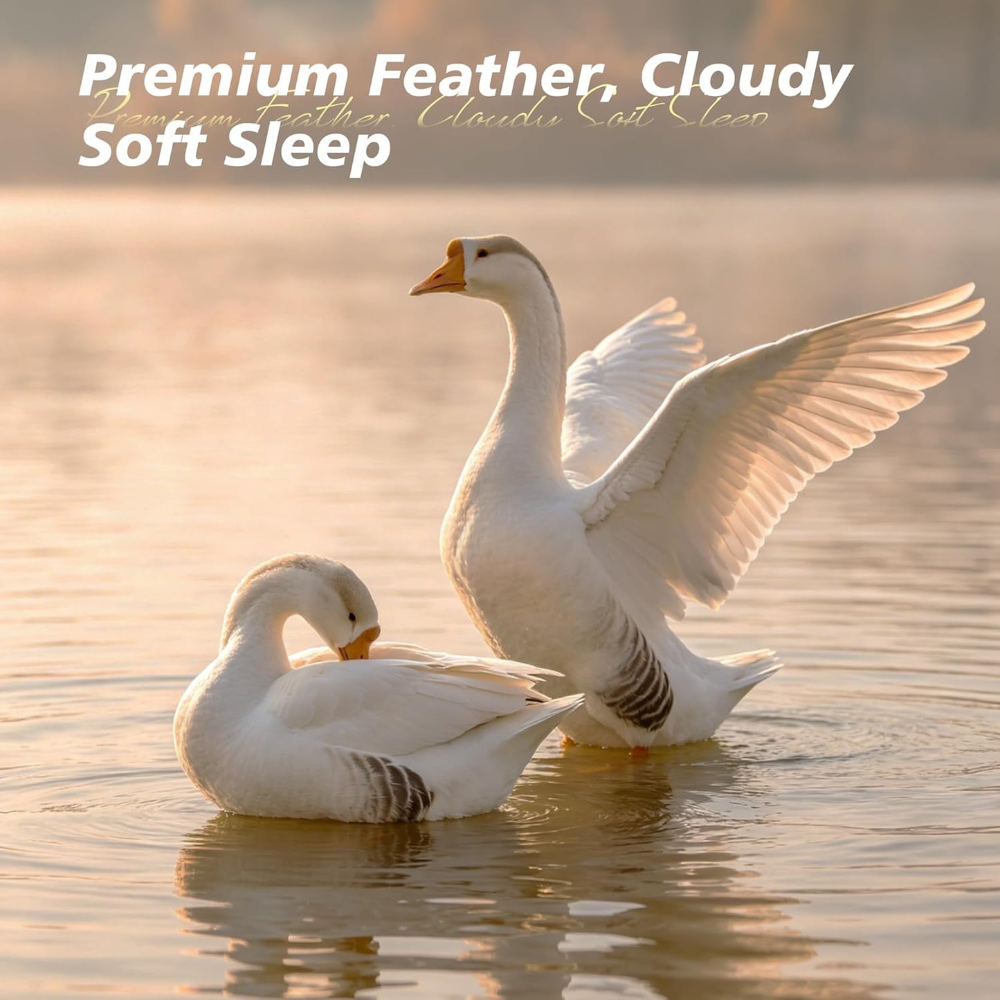 Goose Feather Down Pillows Queen Size Set of 2, Hotel Collection Bed Pillows for Sleeping, Down Surrounded Gusseted Bed Pillow 2 Pack, Soft Fluffy for Side Back Sleepers 20x30 in.