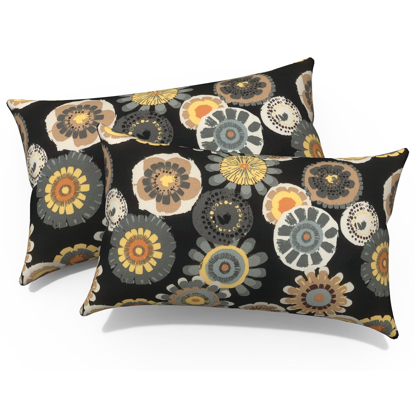 Outdoor 20x20 Inch Throw Pillows with Inners, Square Pillows Decorative Set of 2 for Home Garden Furniture, Paisley Multi