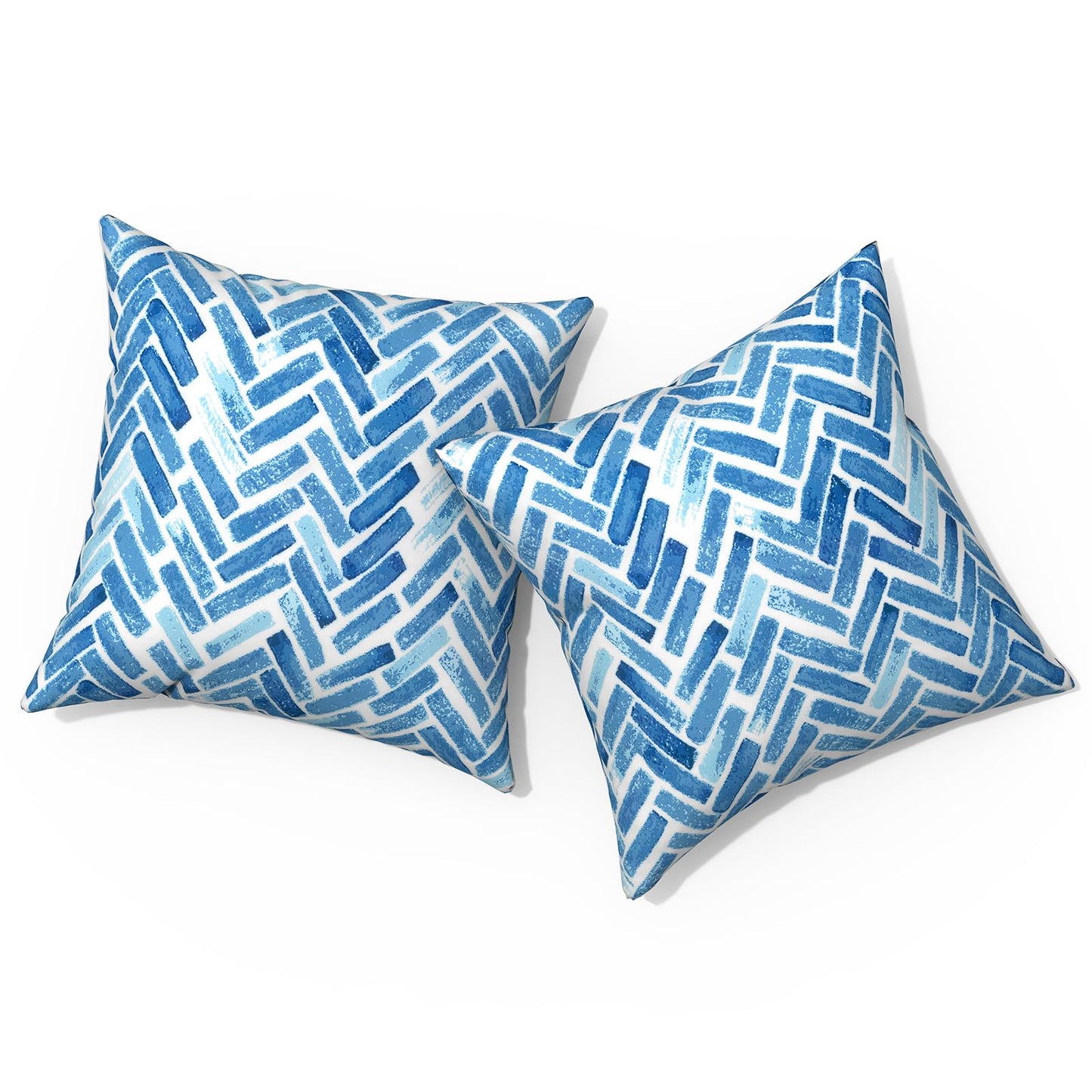 Outdoor Pillows for Patio Furniture 18x18 inch, Square Outdoor Throw Pillows with Inserts, Decorative Toss Pillows for Garden Couch Home Sofa Office Chair, Pack of 2, Clemens Noir Pink