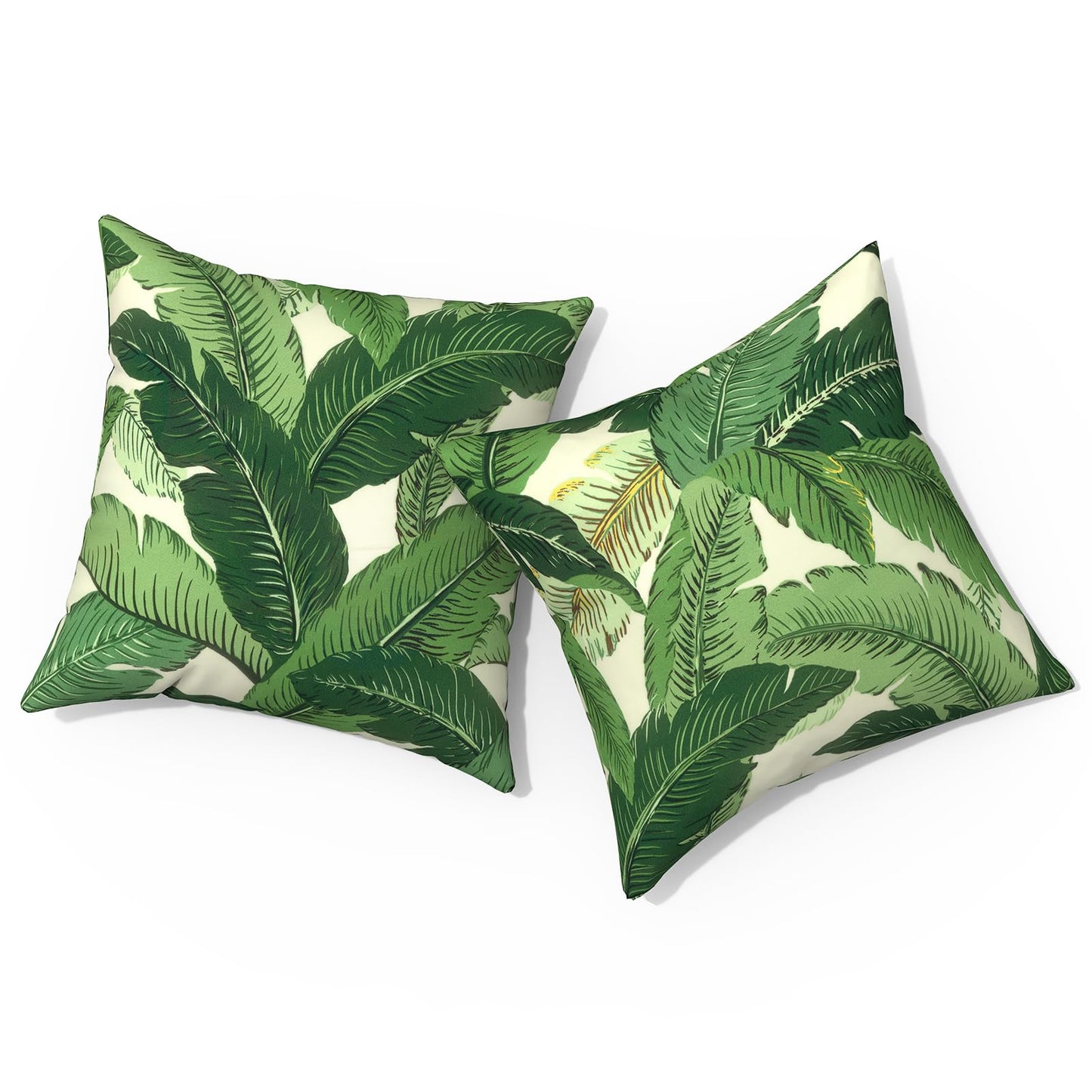 Outdoor Pillows for Patio Furniture 18x18 inch, Square Outdoor Throw Pillows with Inserts, Decorative Toss Pillows for Garden Couch Home Sofa Office Chair, Pack of 2, Clemens Noir Pink