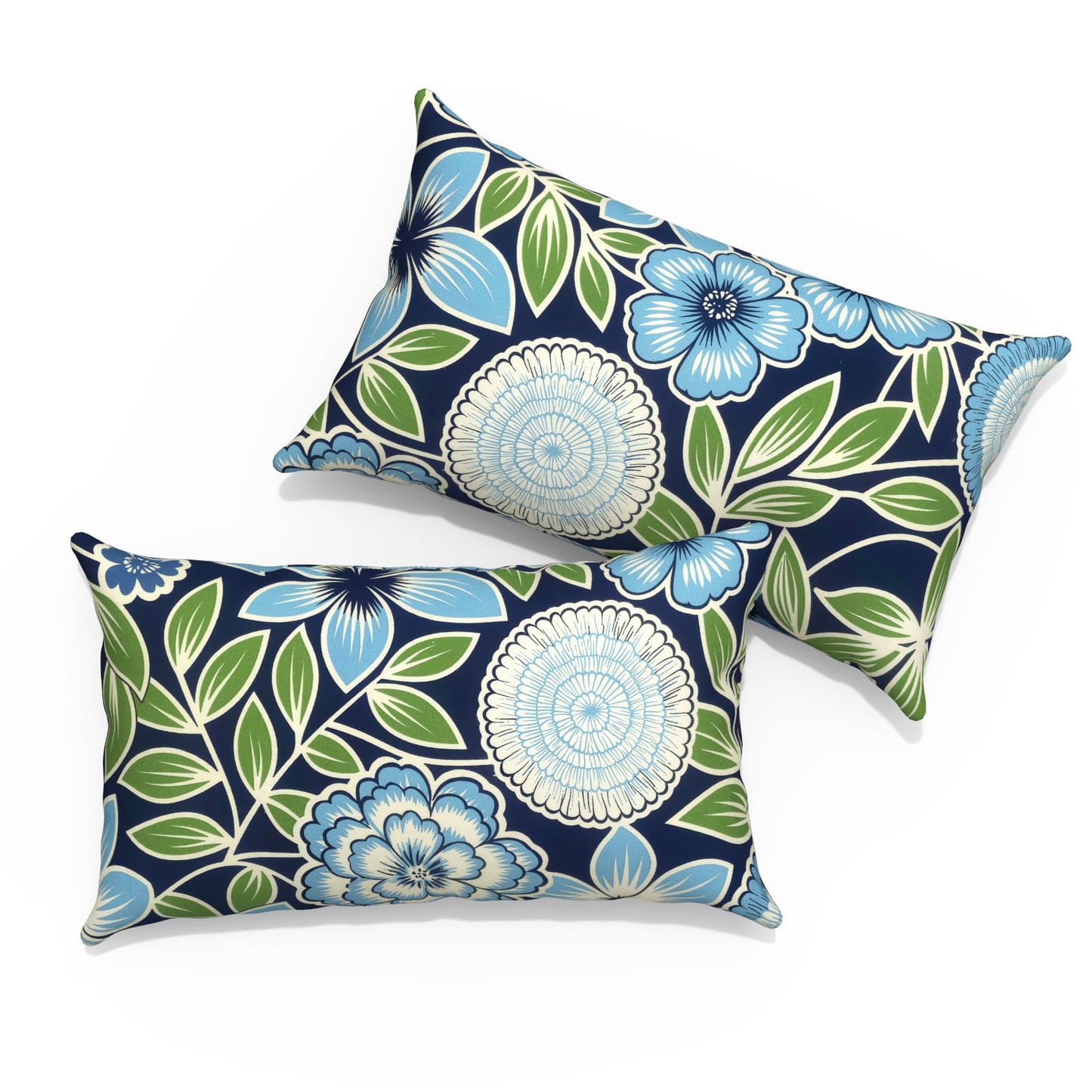Outdoor Pillows for Patio Furniture 18x18 inch, Square Outdoor Throw Pillows with Inserts, Decorative Toss Pillows for Garden Couch Home Sofa Office Chair, Pack of 2, Clemens Noir Pink