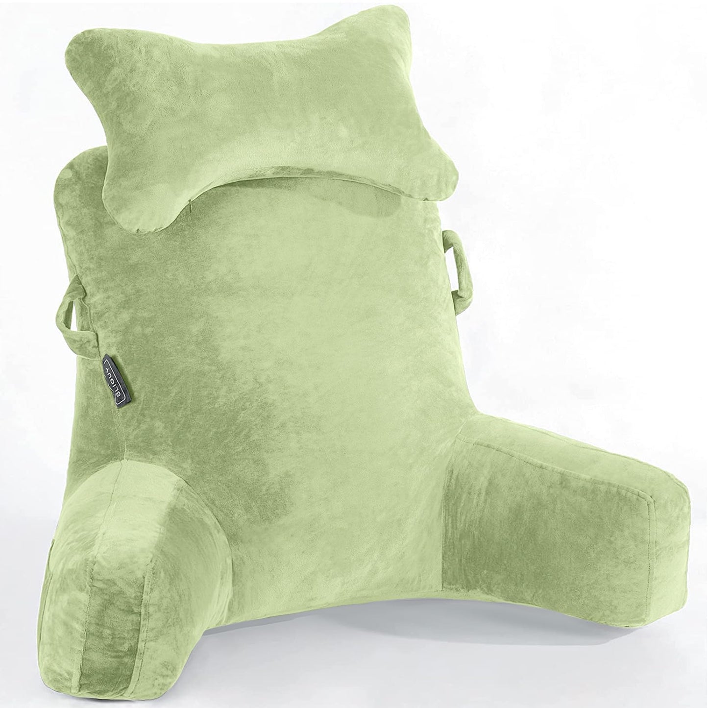 SLIGUY Reading Pillow Extra Large 31" Bed Rest Pillow with Detachable Neck Roll for Sitting in Bed or Couch Adult Back Pillow for Watching TV/Gaming/Relaxing