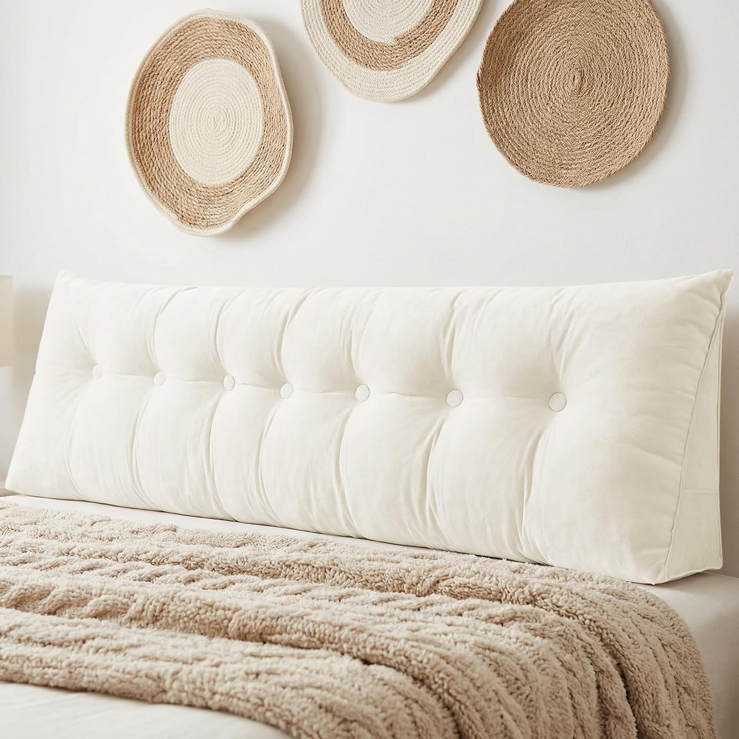 Triangular Wedge Reading Support Headboard Pillow with Removable Cover