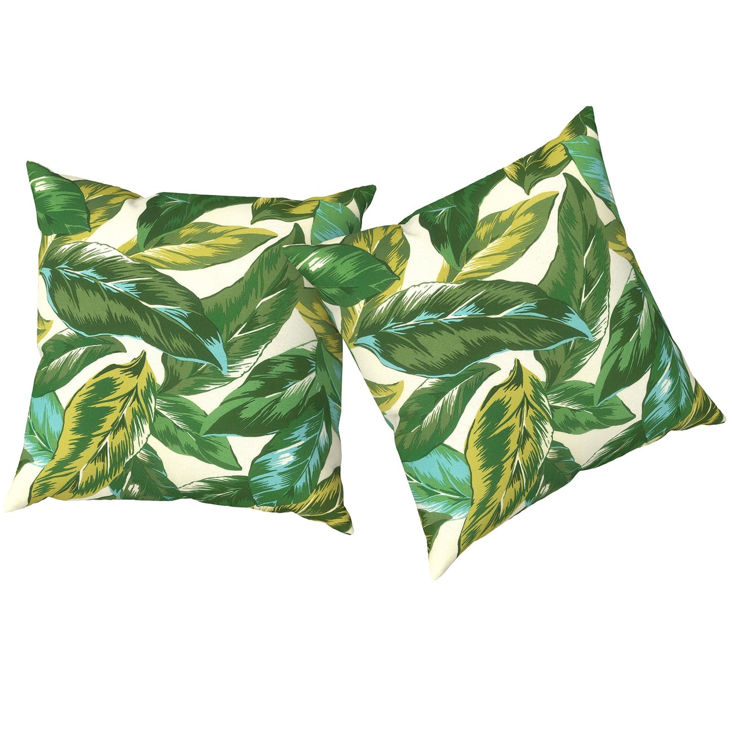 Outdoor Pillows for Patio Furniture 18x18 inch, Square Outdoor Throw Pillows with Inserts, Decorative Toss Pillows for Garden Couch Home Sofa Office Chair, Pack of 2, Clemens Noir Pink