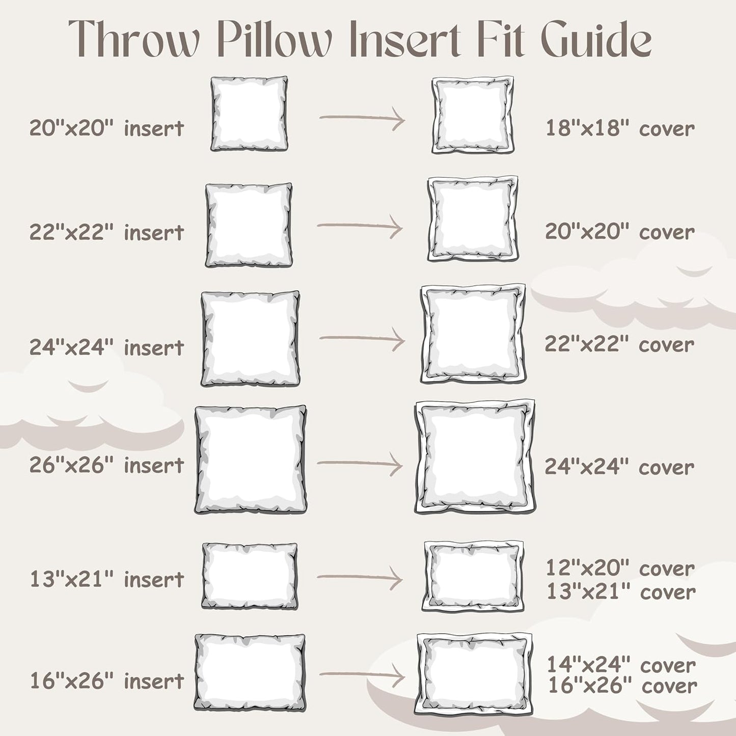 Down Alternative Decorative Pillow Insert Pack of 2