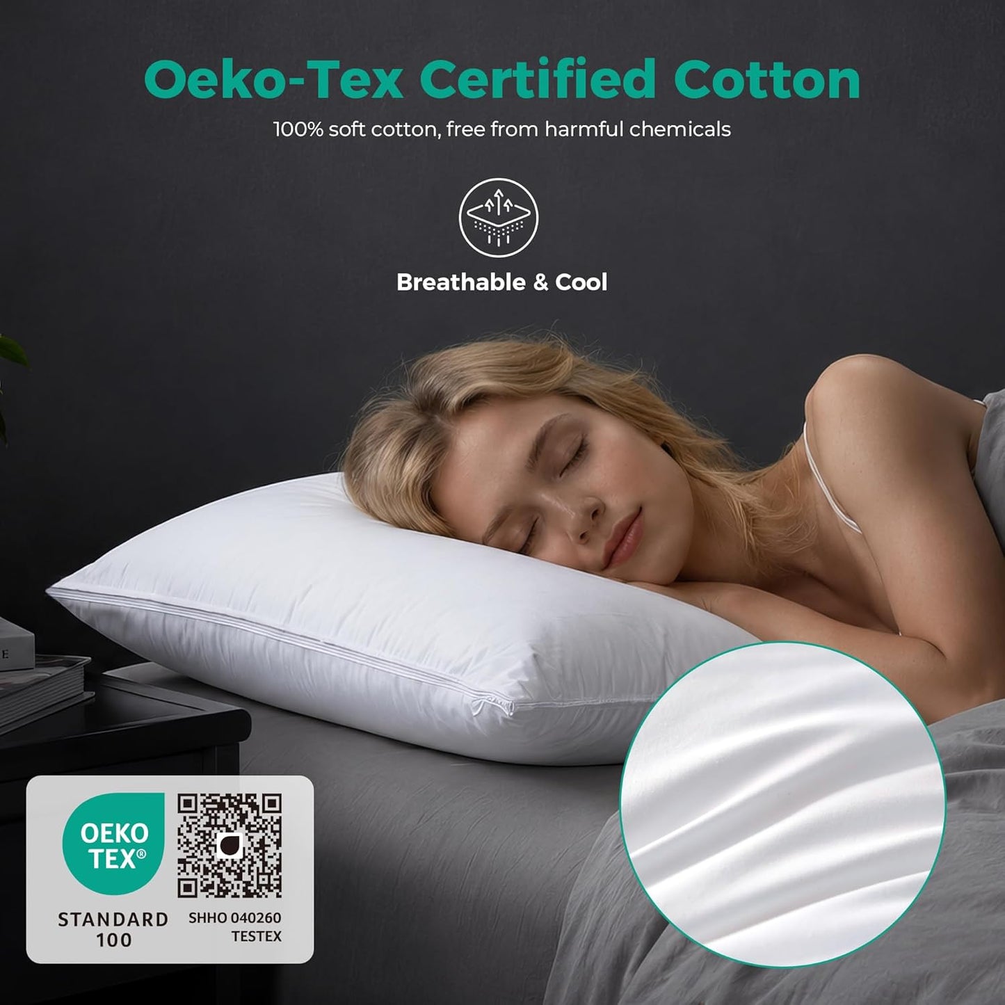 Three Geese Adjustable Layer Goose Feather Pillow,Assembled Bed Pillow, Soft Cotton Cover,Good for Side and Back Stomach Sleeper, Standard/Queen Size,Packaging Include 1 Pillow