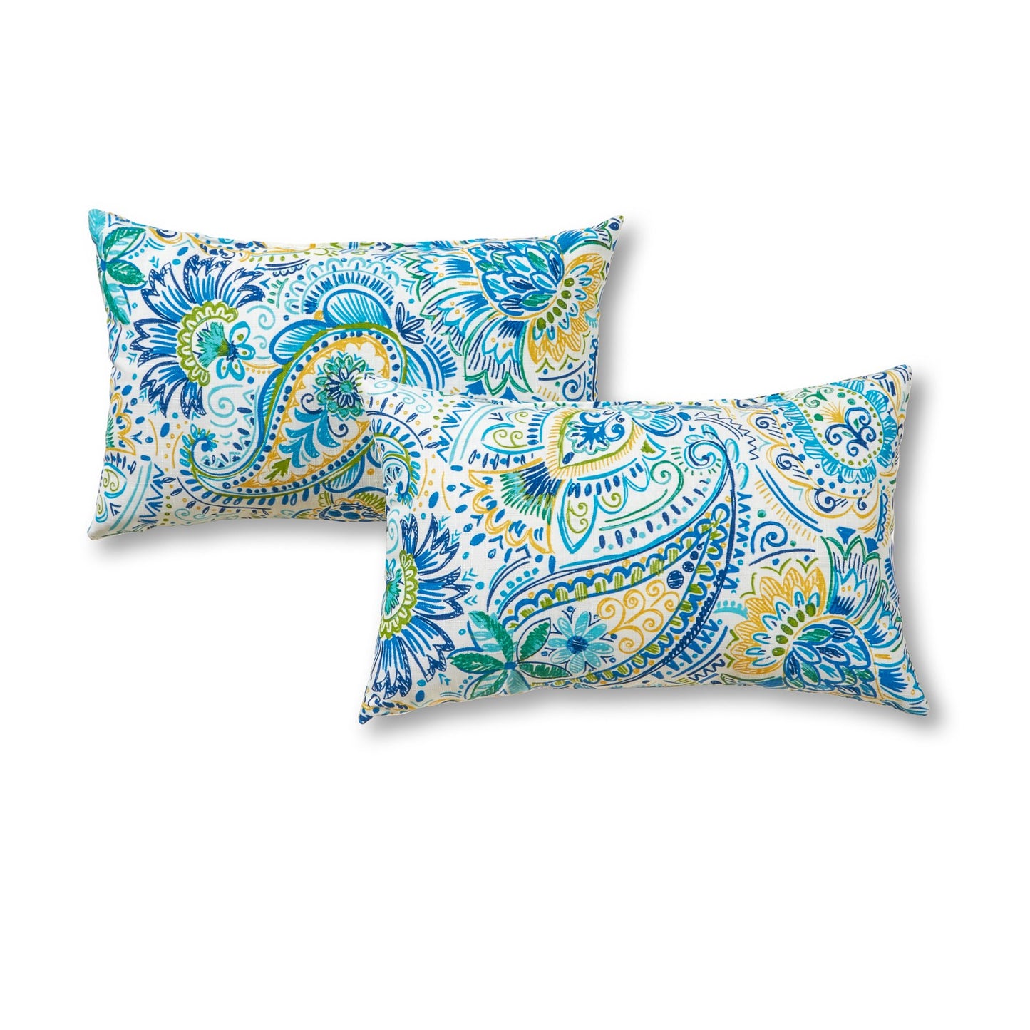 Greendale Home Fashions 2-Pack Outdoor 19x12 inch Rectangle Decorative Throw Pillow, Stars