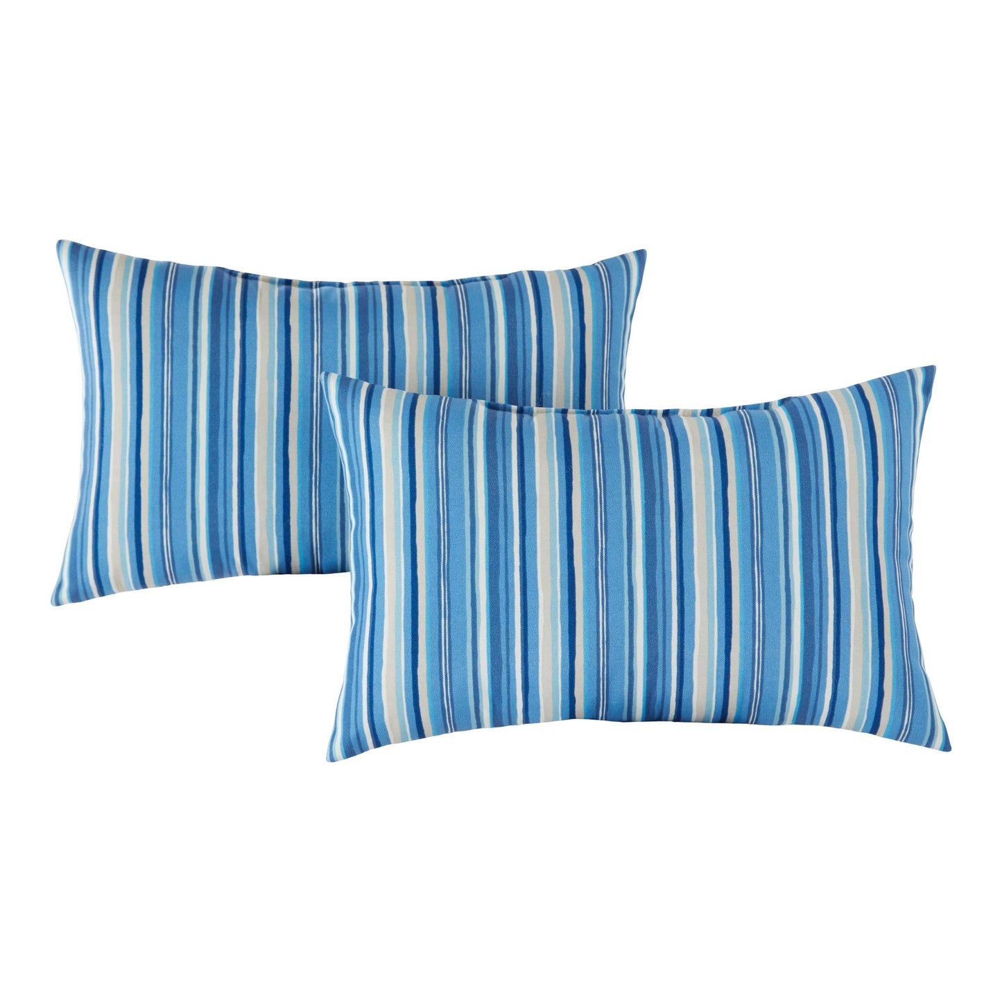 Greendale Home Fashions 2-Pack Outdoor 19x12 inch Rectangle Decorative Throw Pillow, Stars