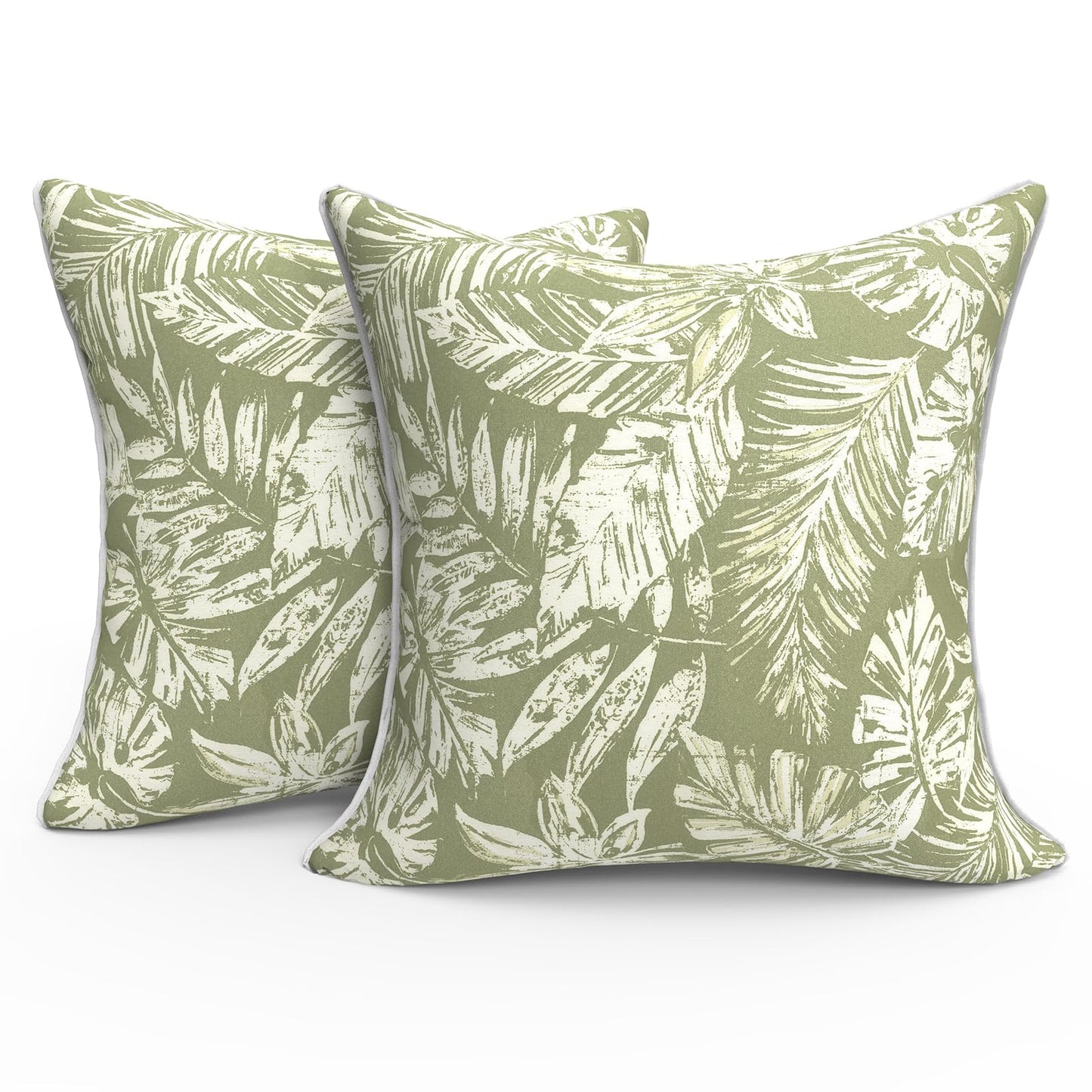 Outdoor 20x20 Inch Throw Pillows with Inners, Square Pillows Decorative Set of 2 for Home Garden Furniture, Paisley Multi