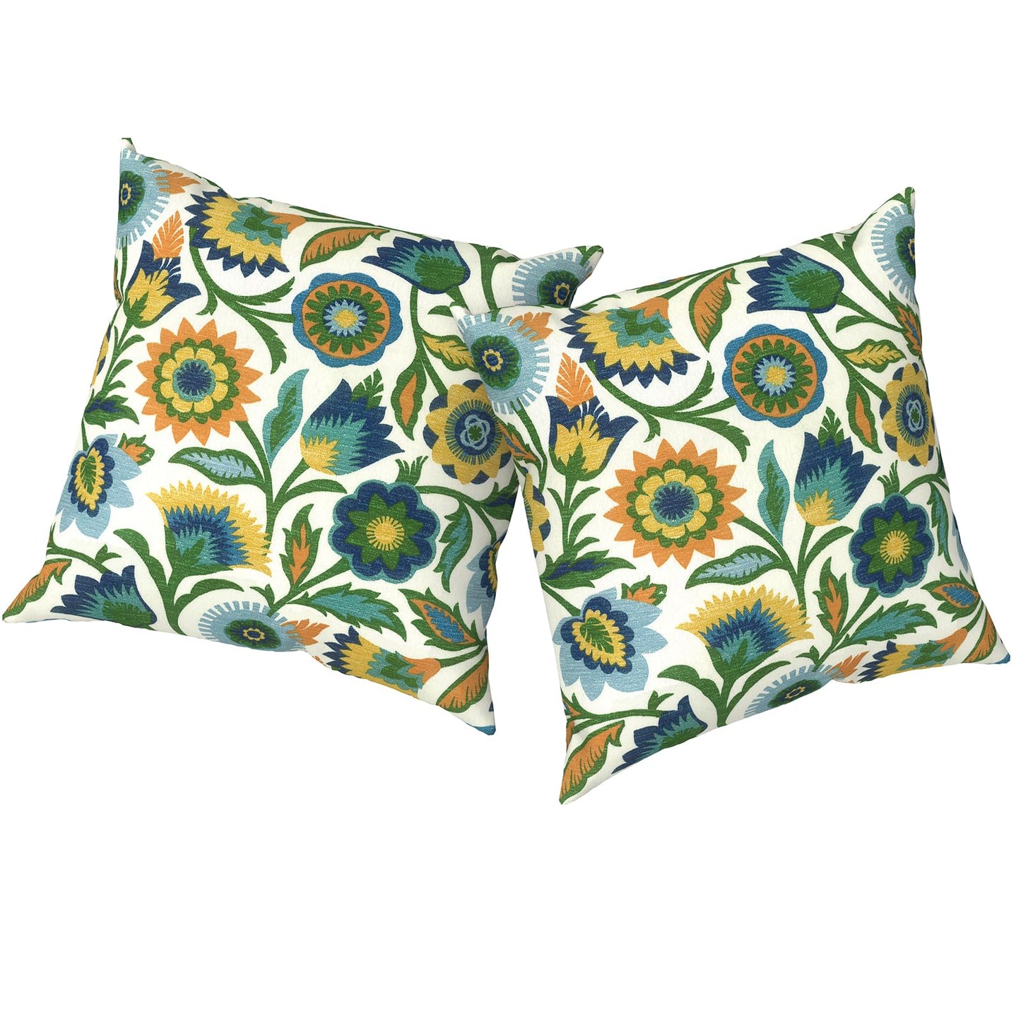 Outdoor Pillows for Patio Furniture 18x18 inch, Square Outdoor Throw Pillows with Inserts, Decorative Toss Pillows for Garden Couch Home Sofa Office Chair, Pack of 2, Clemens Noir Pink