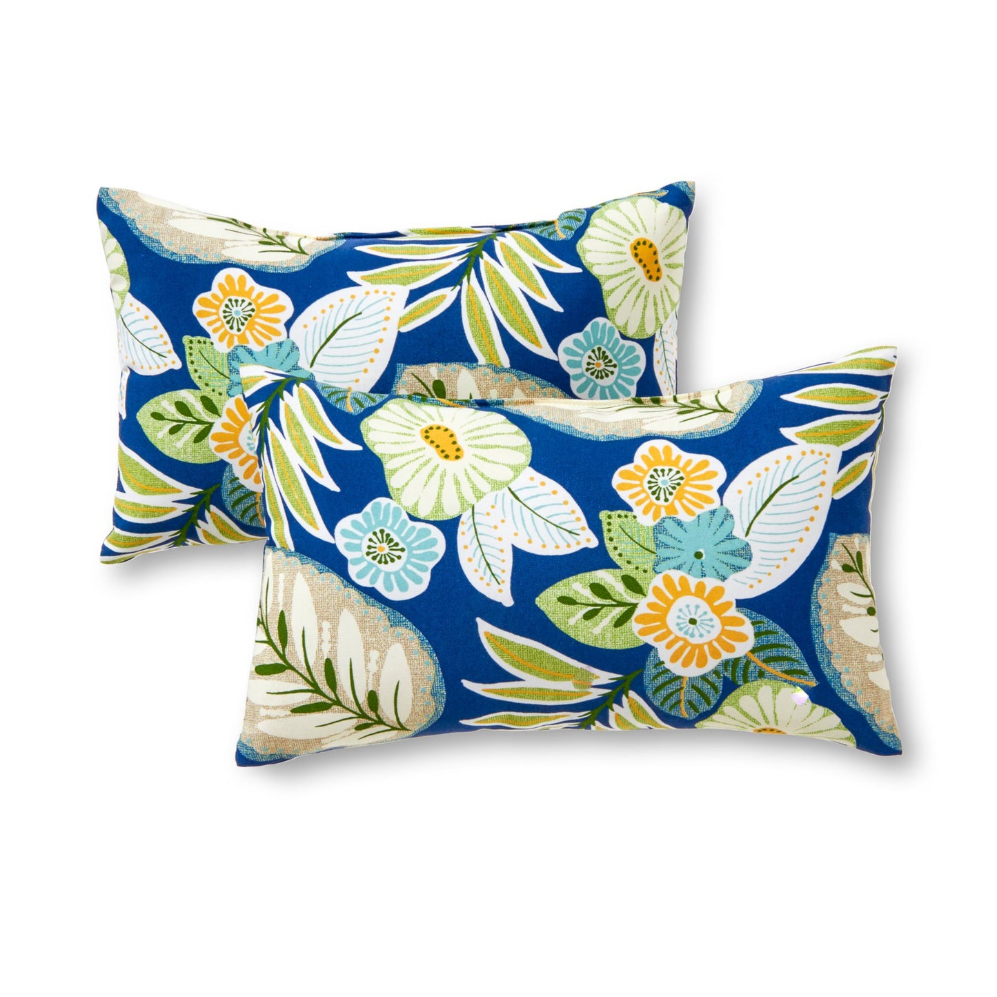 Greendale Home Fashions 2-Pack Outdoor 19x12 inch Rectangle Decorative Throw Pillow, Stars