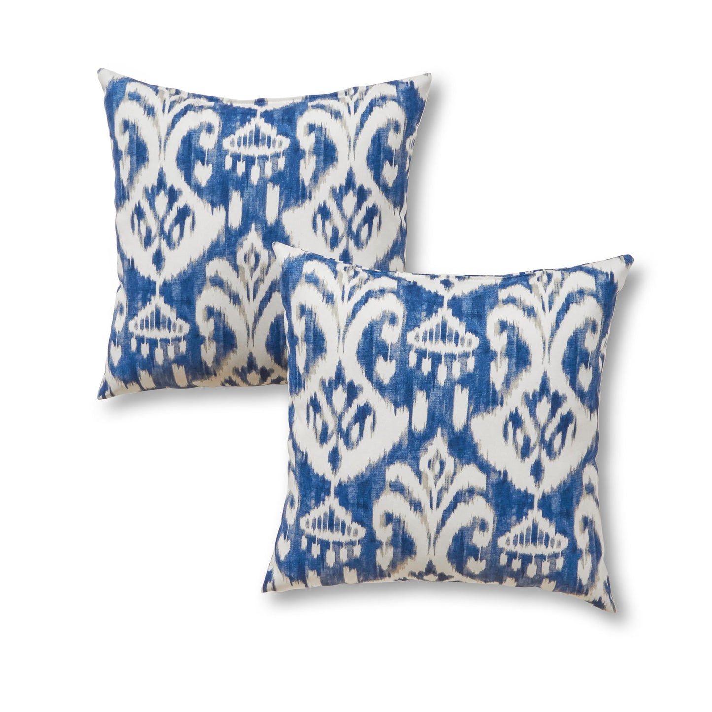 Set of 2 Outdoor Throw Pillows 17 x 17 Inch – Reversible Square Patio Accent Pillows – Weather-Resistant Polyester Fabric – Eco-Friendly Recycled Polyfiber Fill, Arctic Paisley